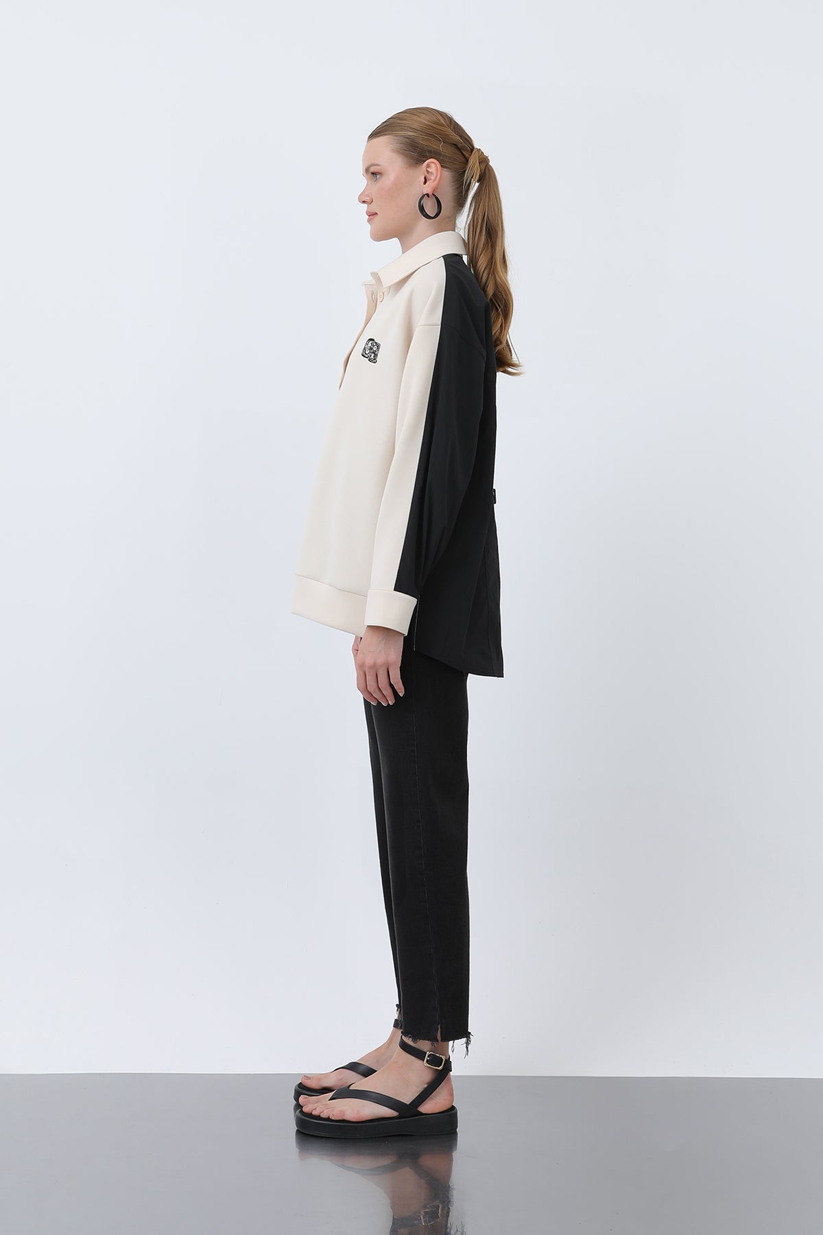 Women's Front Embroidered Back Parachute Shirt -32120GML