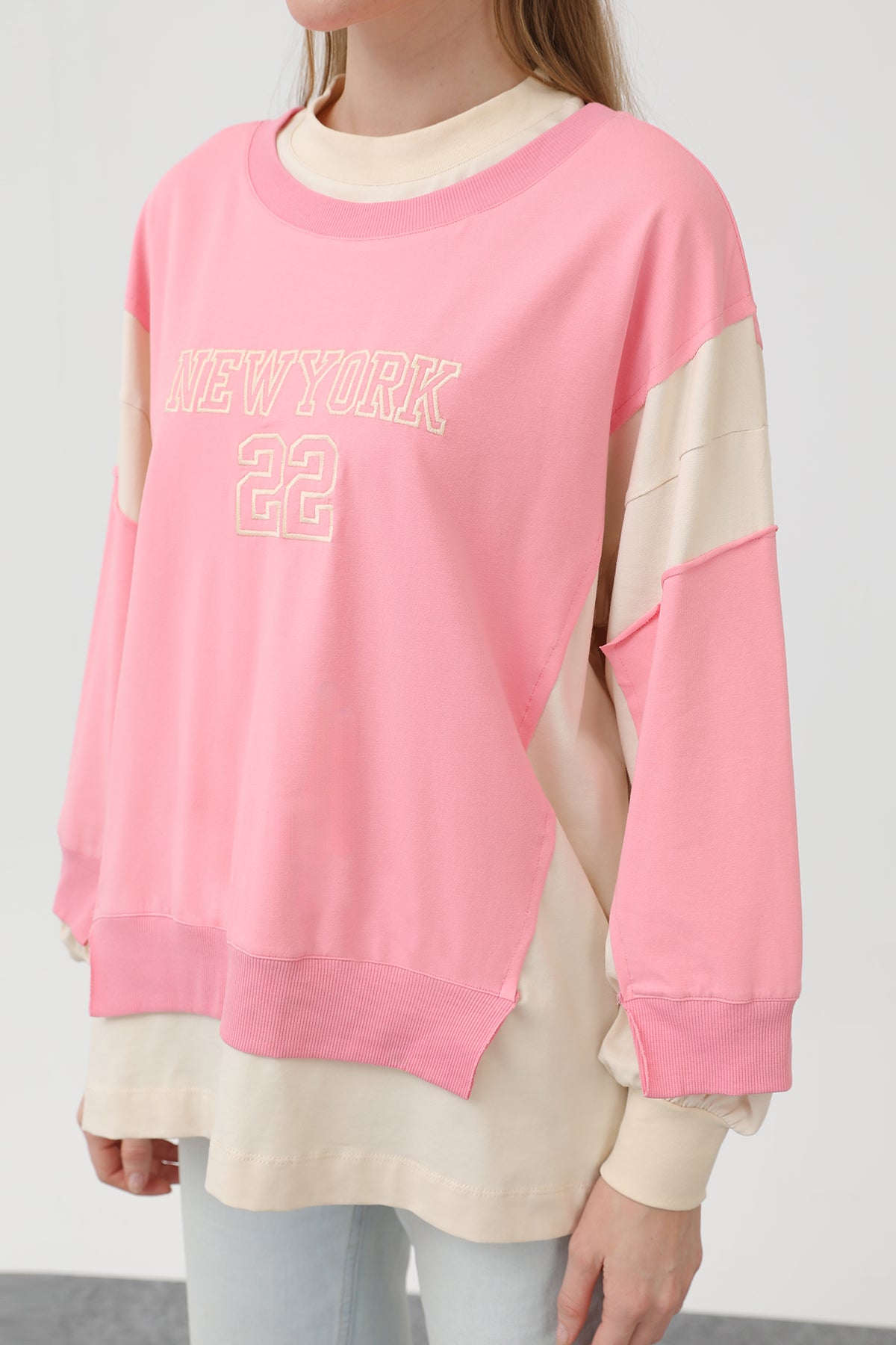 Kadın Önü Nakışlı Sweat - 32121SWT
