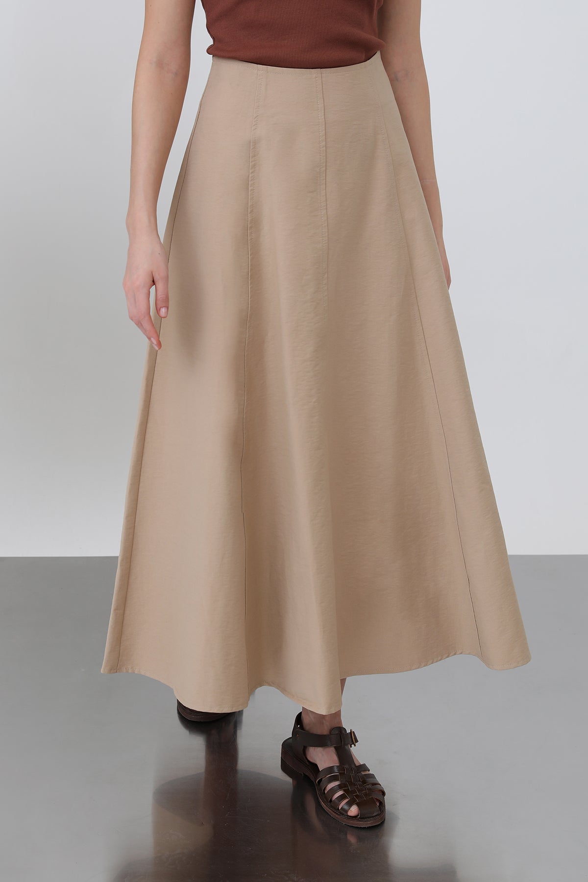 Women's Flared Long Skirt -32136ETK