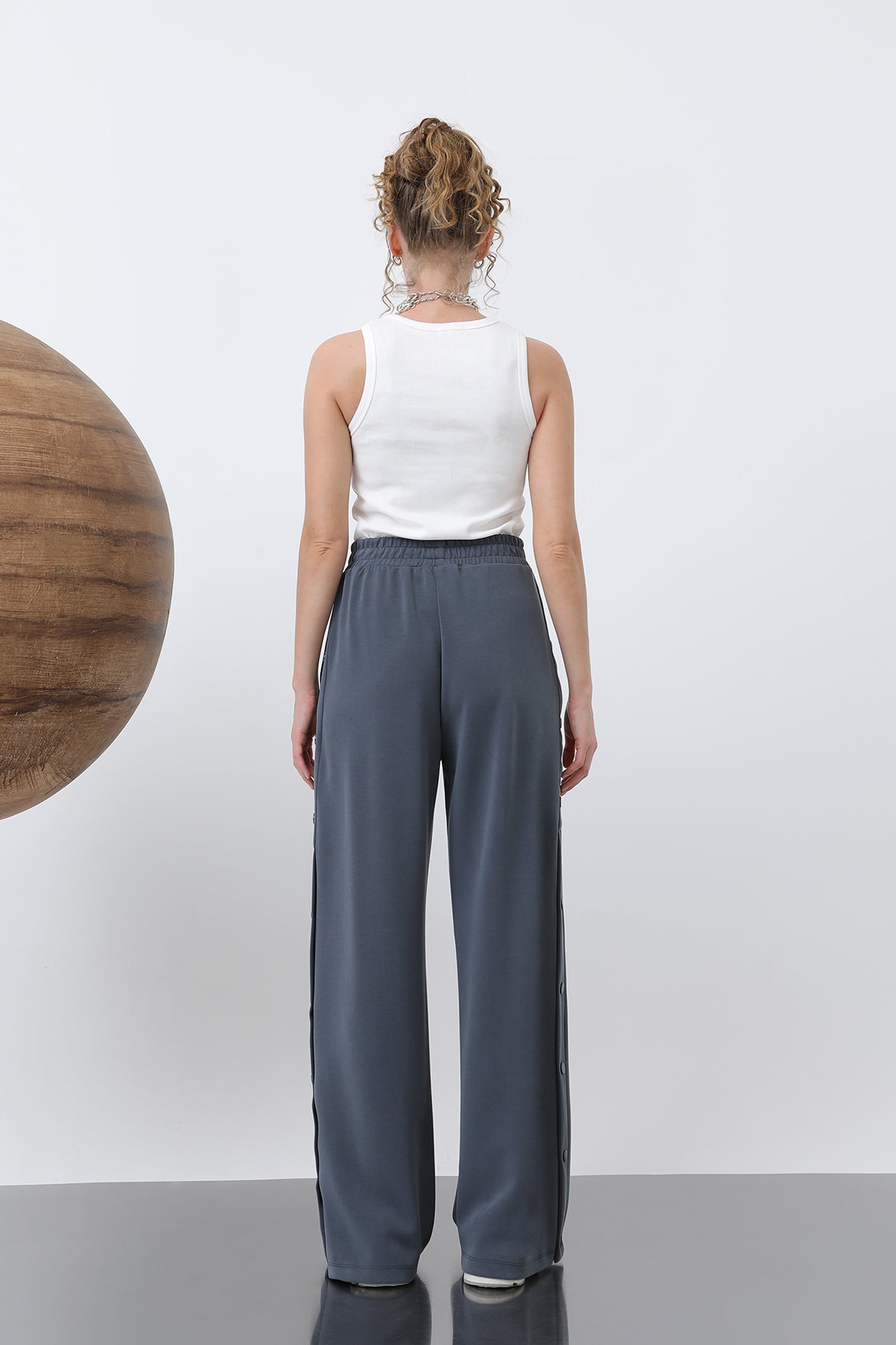 Women's Side Snap Detail Trousers - 32157PNT