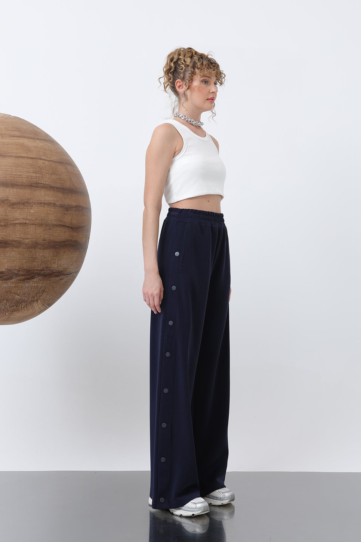 Women's Side Snap Detail Trousers - 32157PNT