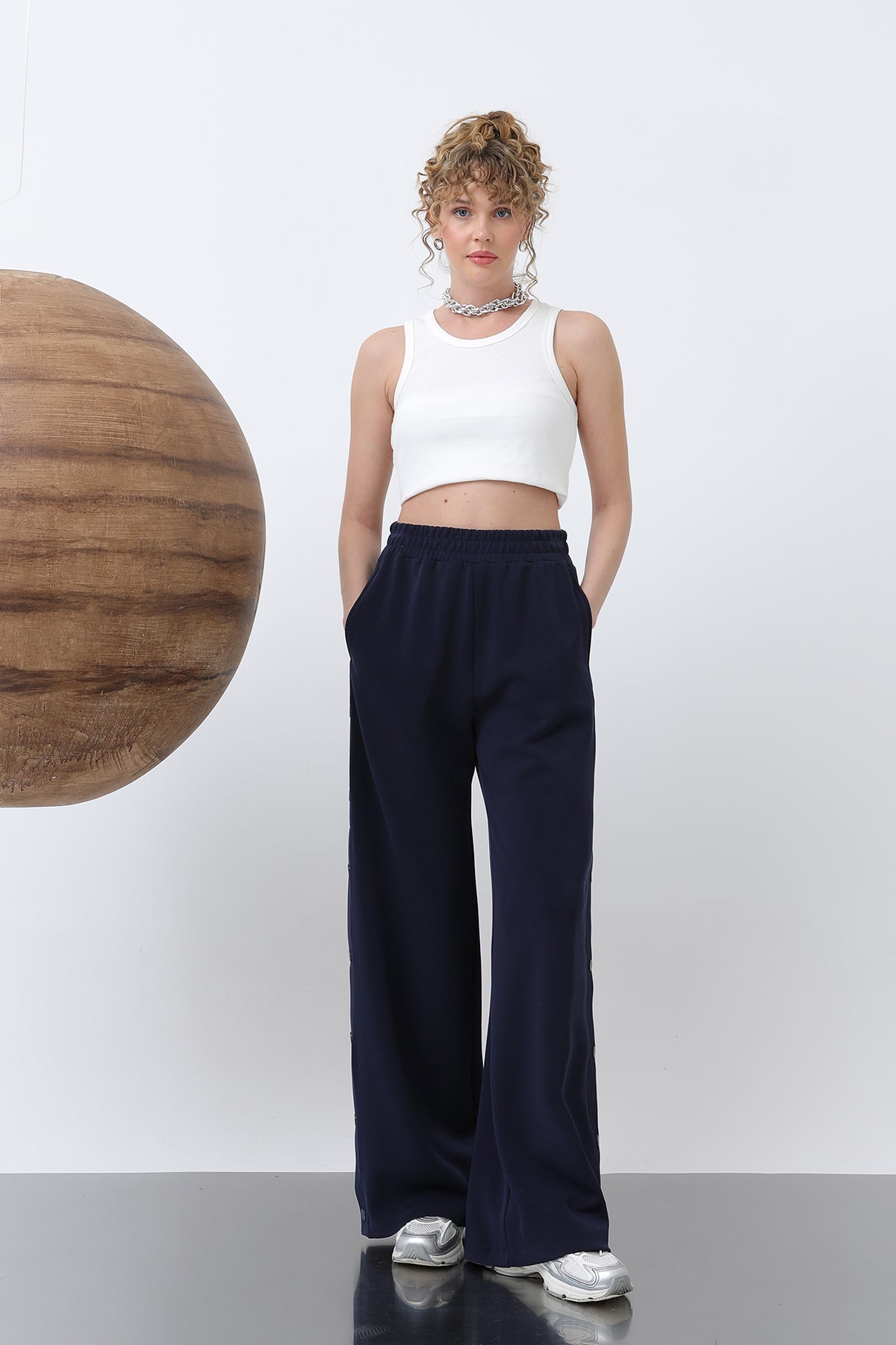Women's Side Snap Detail Trousers - 32157PNT