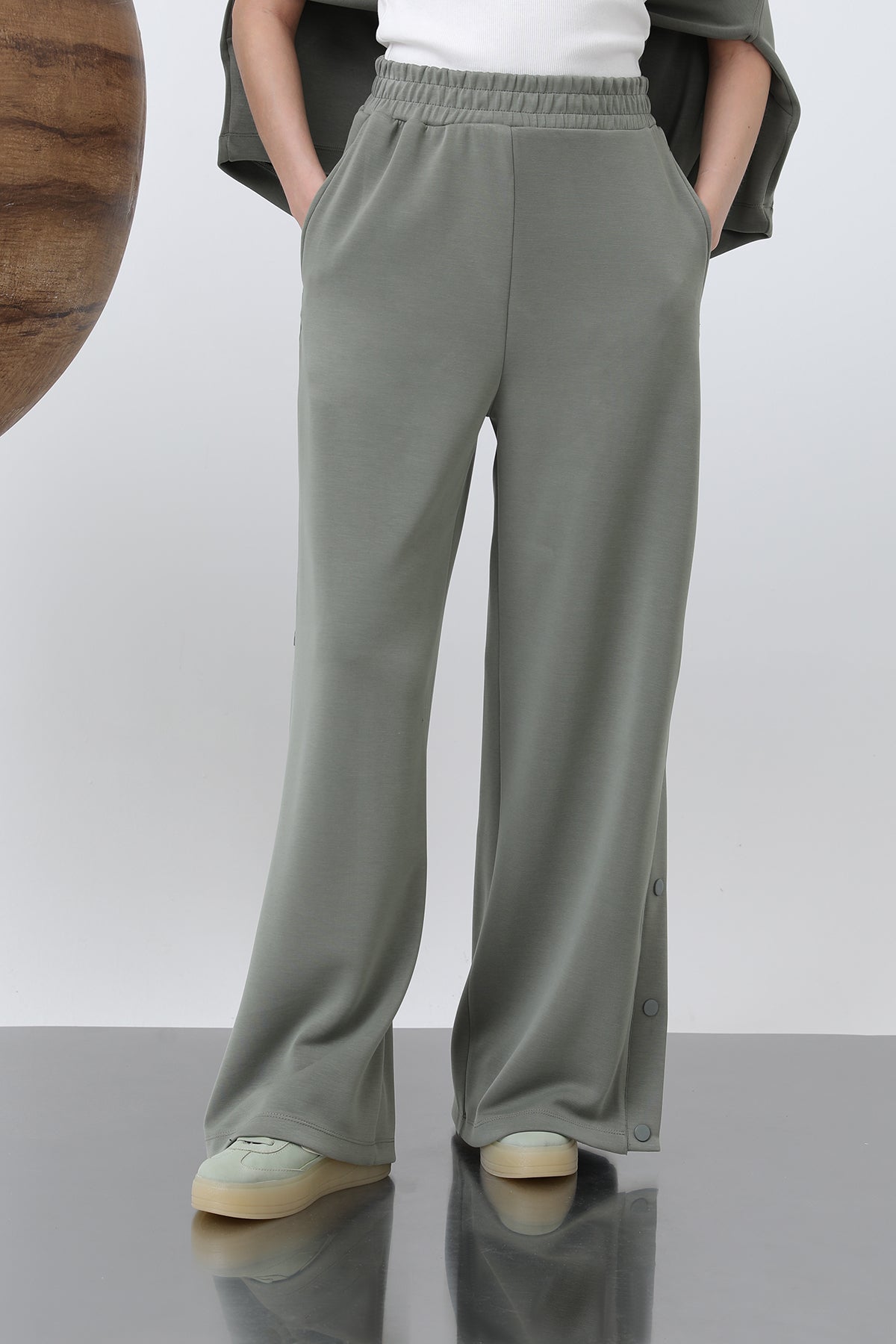 Women's Side Snap Detail Trousers - 32157PNT