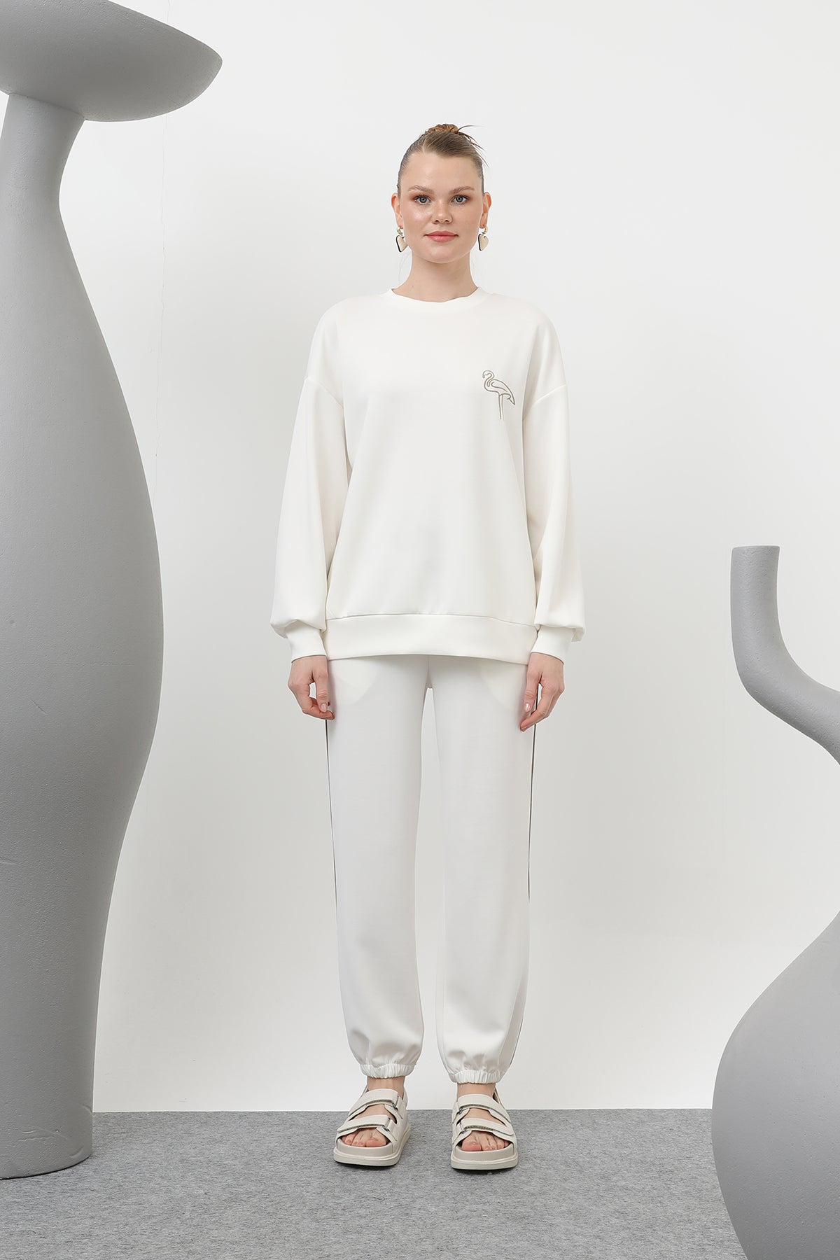 Women's Swan Embroidered Tracksuit - 32162TKS