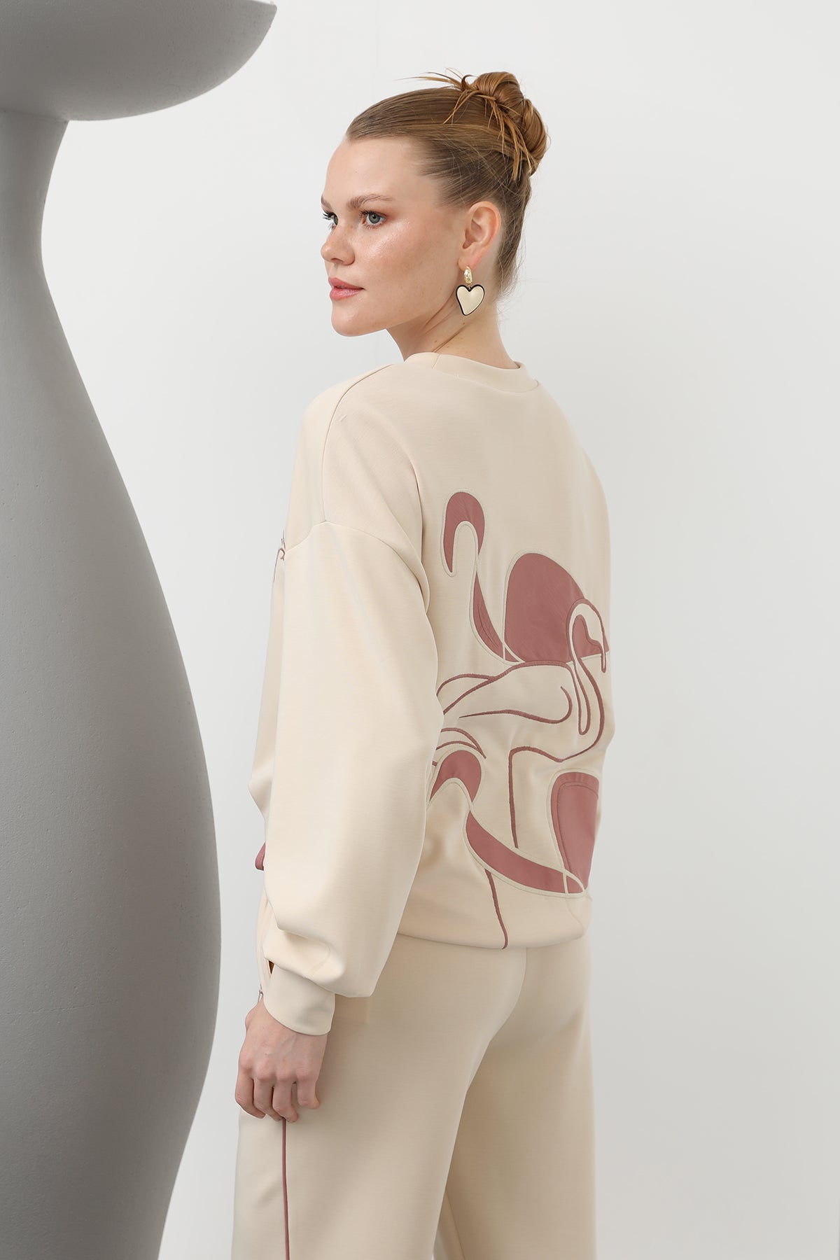Women's Swan Embroidered Tracksuit - 32162TKS