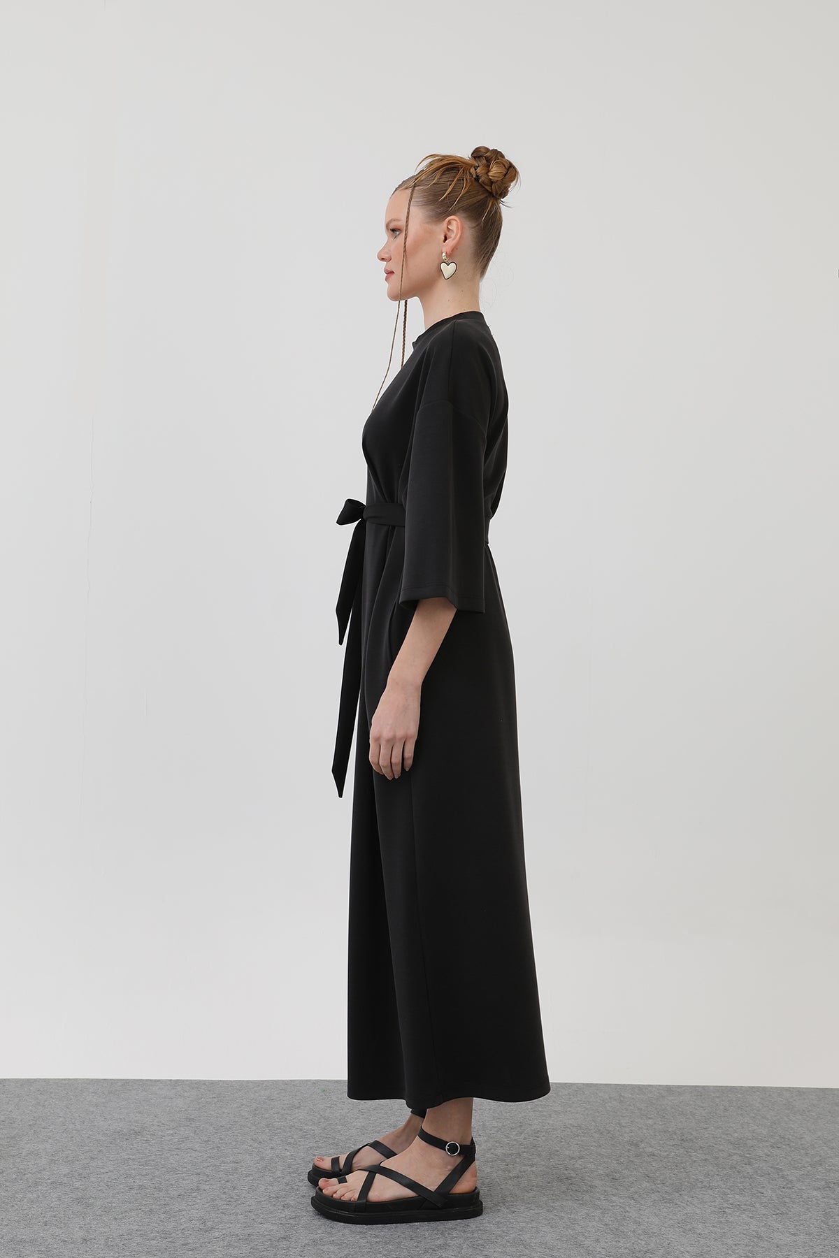 Women's Belted Detail Basic Dress - 32170ELB