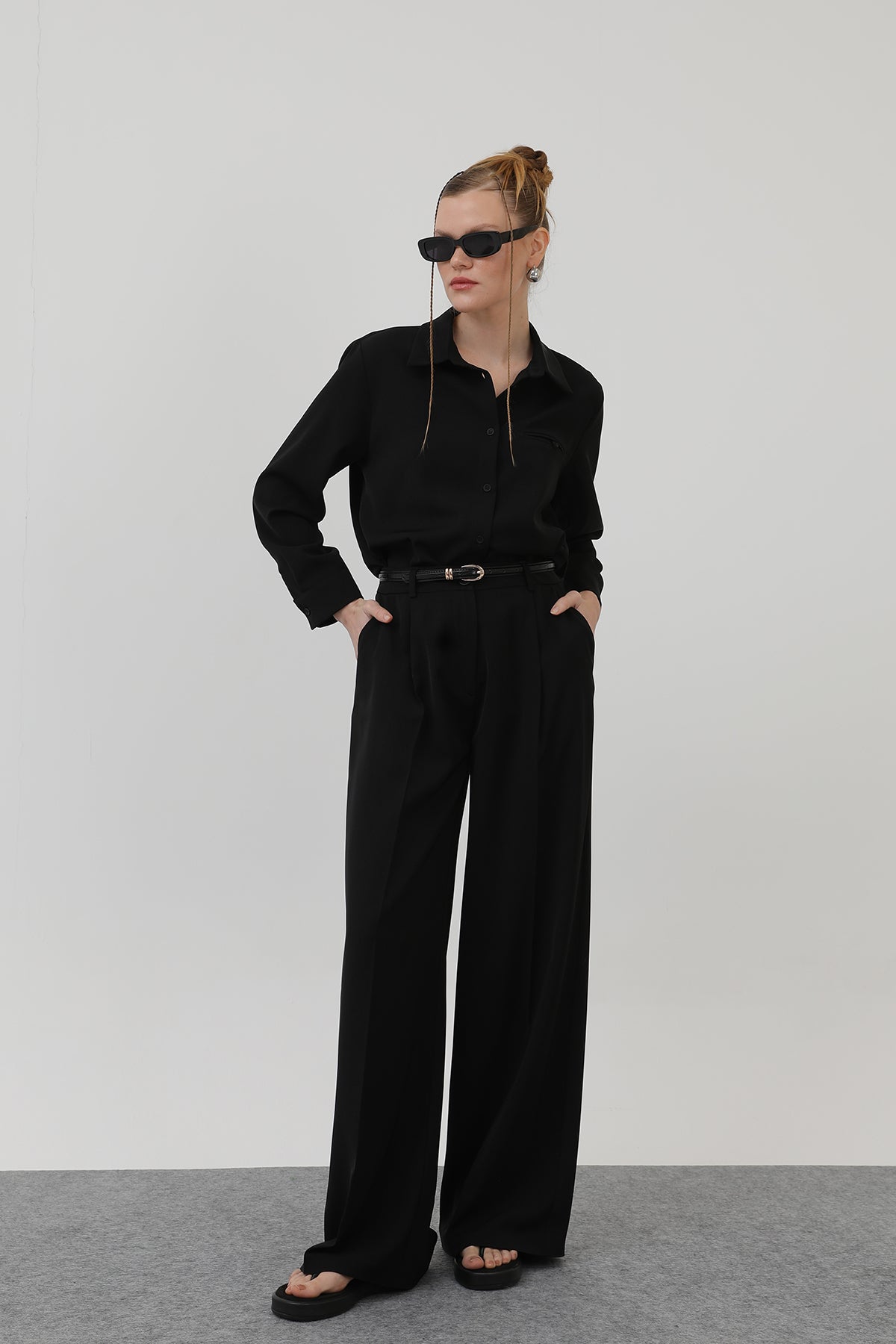 Kadın Bol Pantollon - 32175PNT