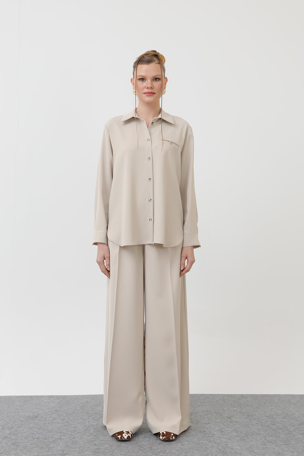 Kadın Bol Pantollon - 32175PNT
