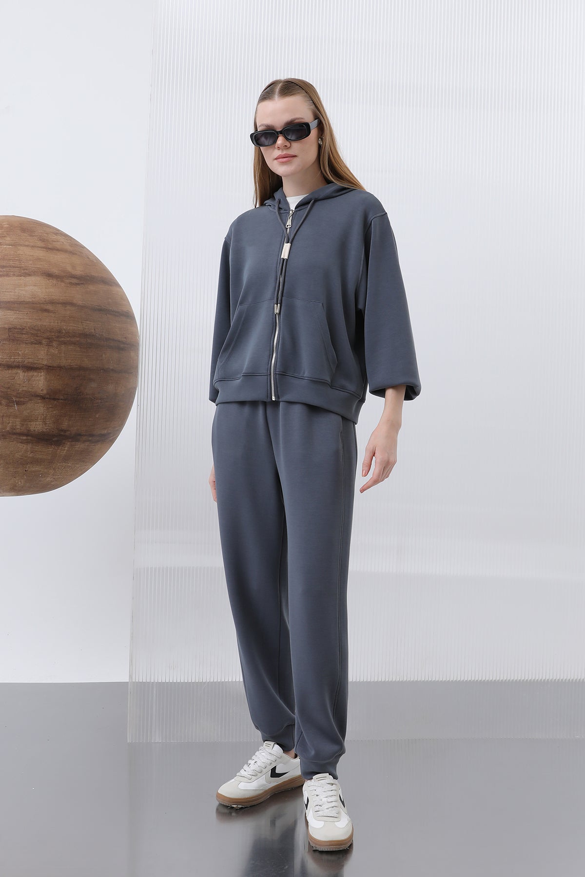 Kadın Bel Lastikli Pantolon - 32179PNT - ANTRACITE