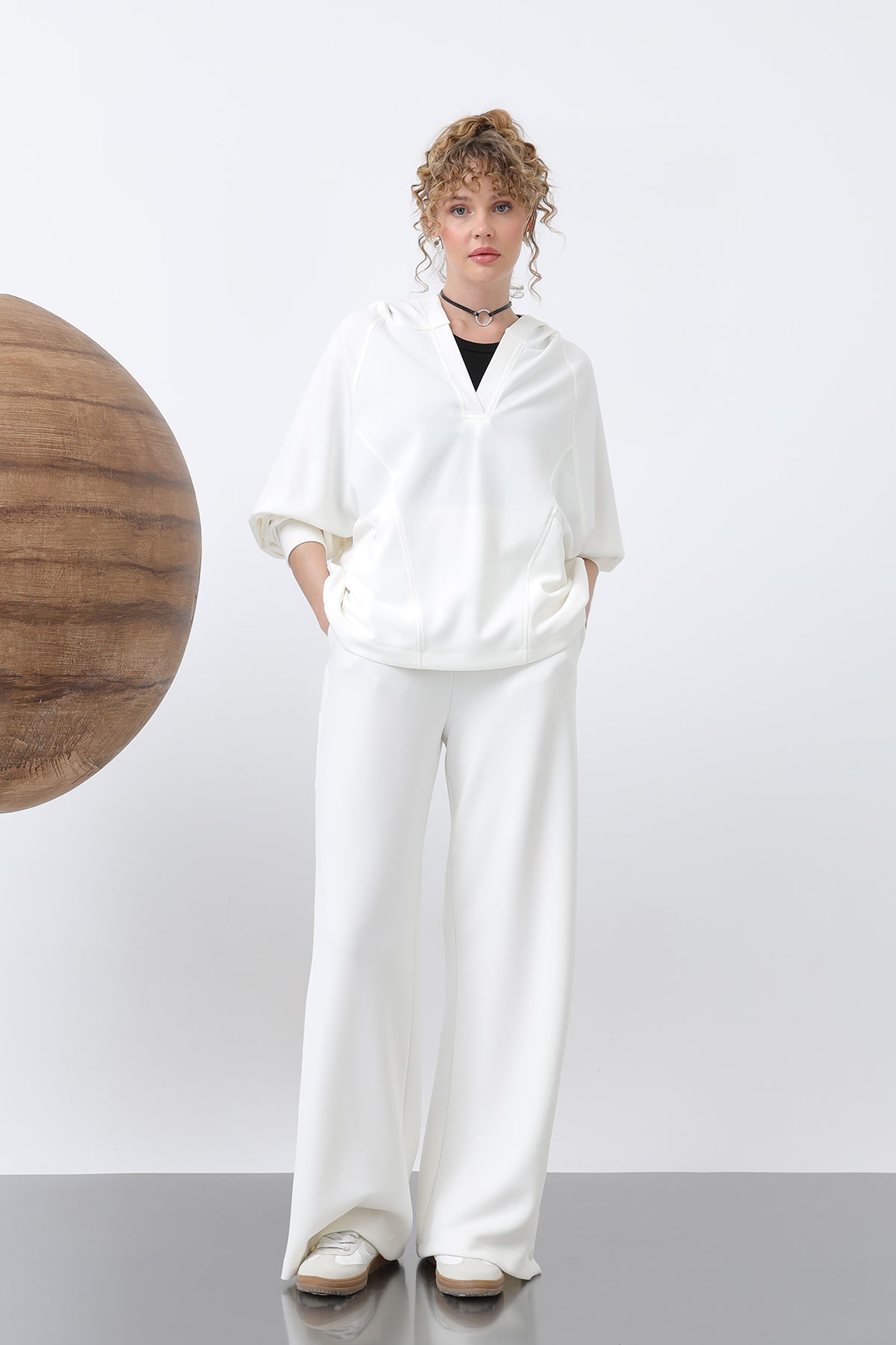 Kadın Gizli Fermuar Detaylı Sweat - 32188SWT