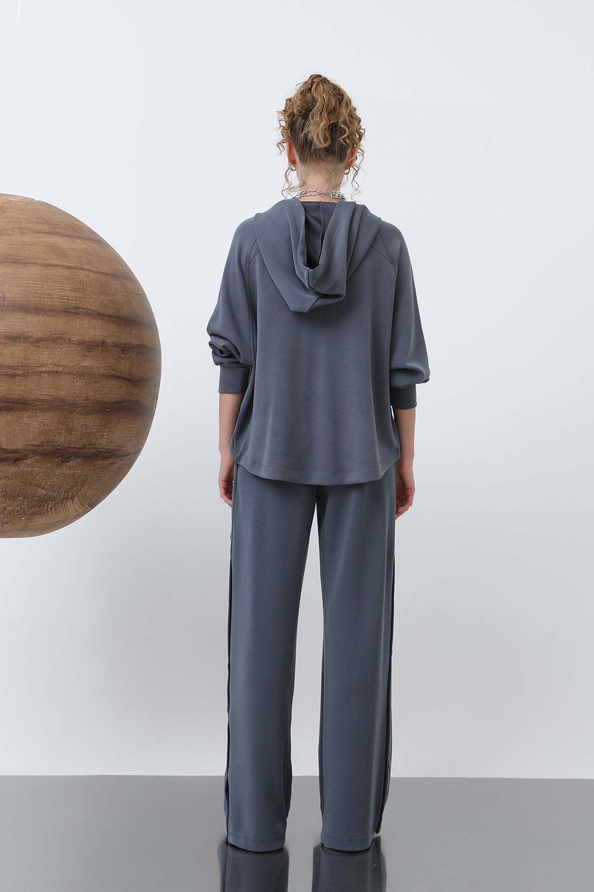 Kadın Gizli Fermuar Detaylı Sweat - 32188SWT