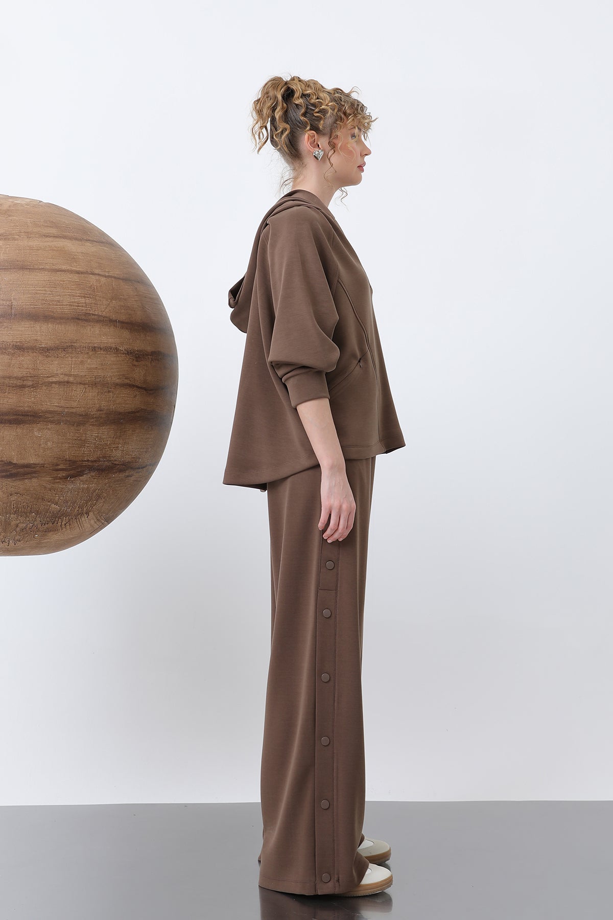 Kadın Gizli Fermuar Detaylı Sweat - 32188SWT