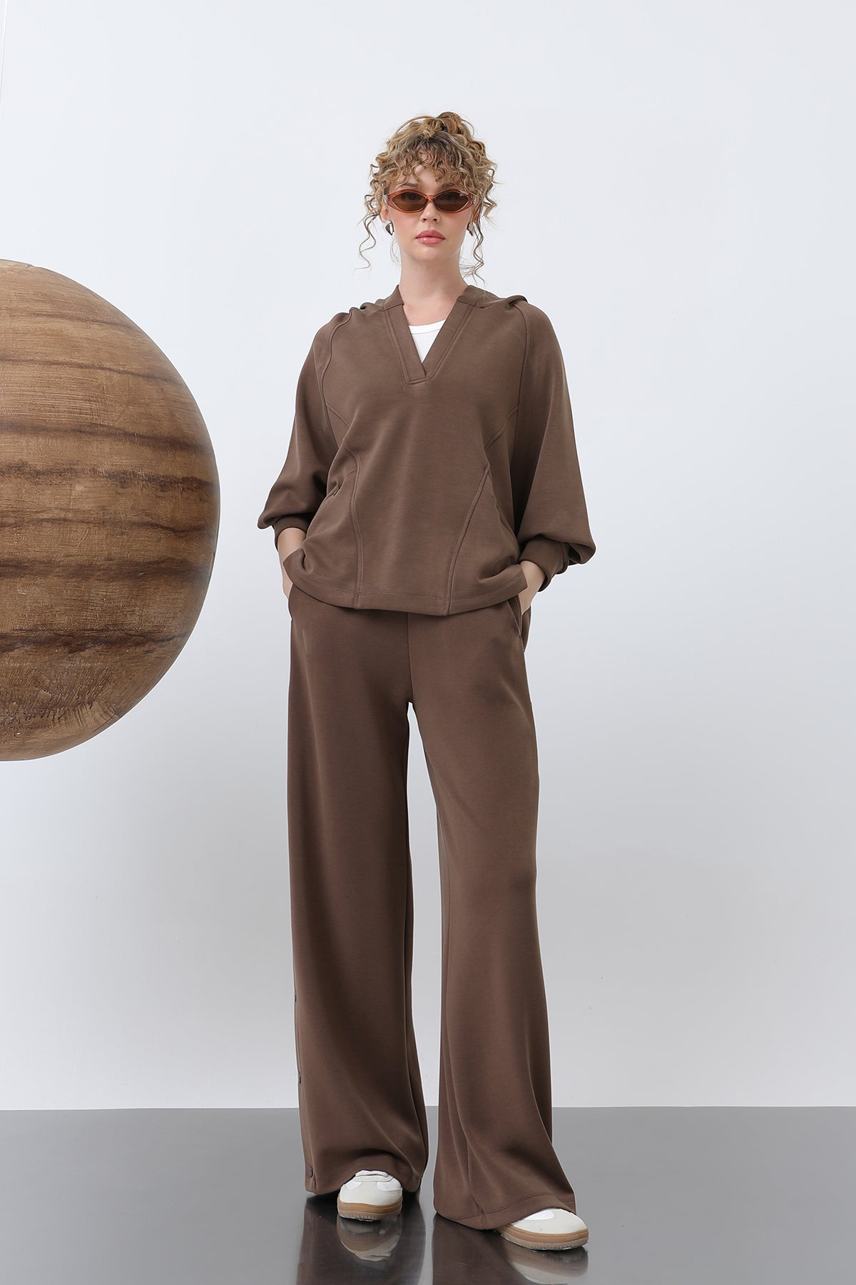 Kadın Gizli Fermuar Detaylı Sweat - 32188SWT