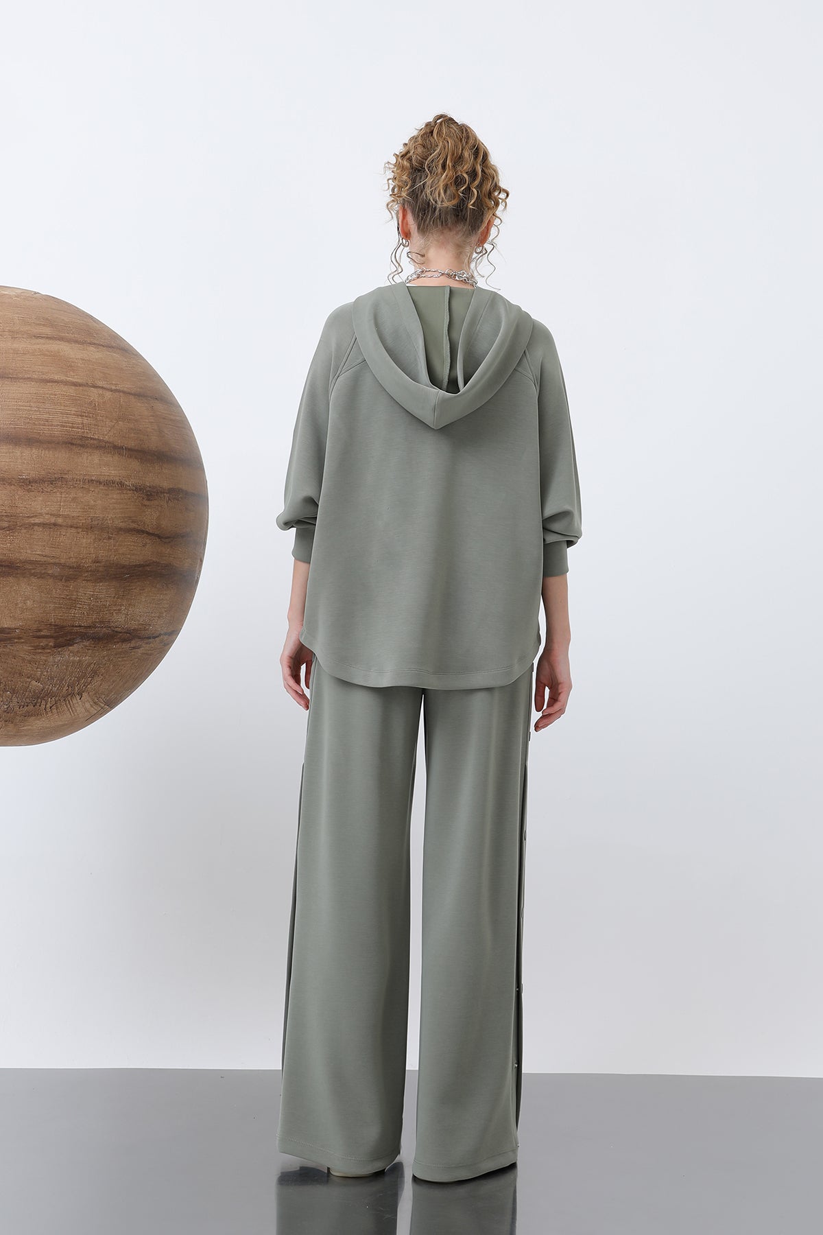Kadın Gizli Fermuar Detaylı Sweat - 32188SWT