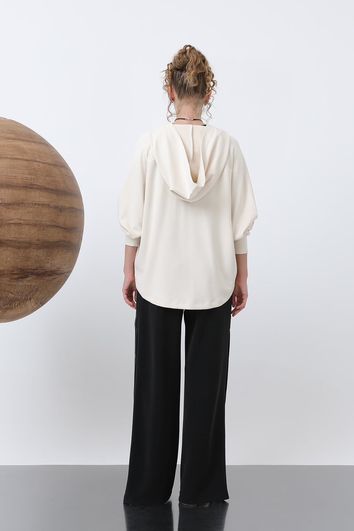 Kadın Gizli Fermuar Detaylı Sweat - 32188SWT