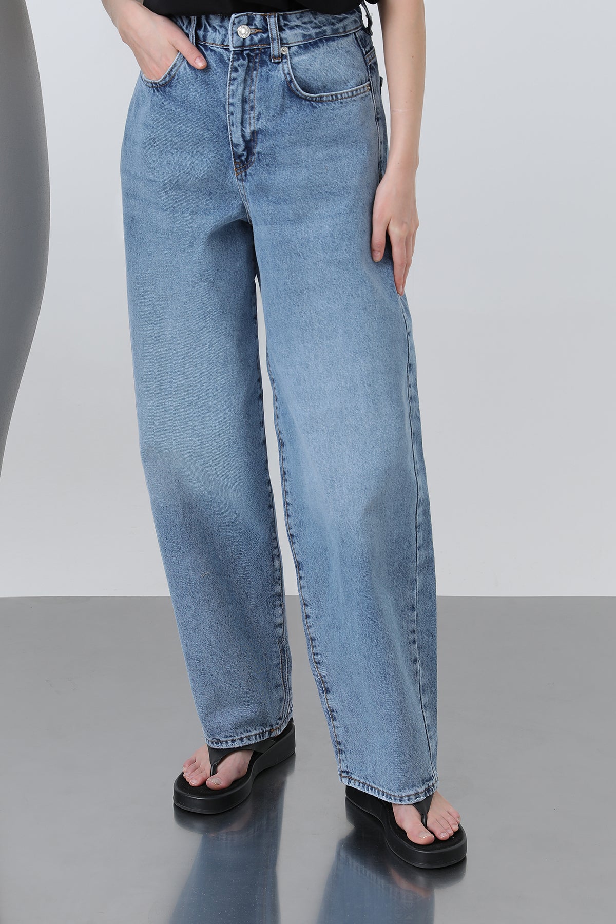 Kadın Bol Denim Pantolon -32192PNT