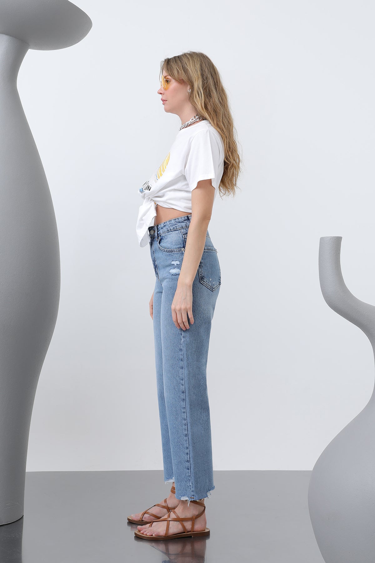Kadın Basic Denim Pantolon -32195PNT