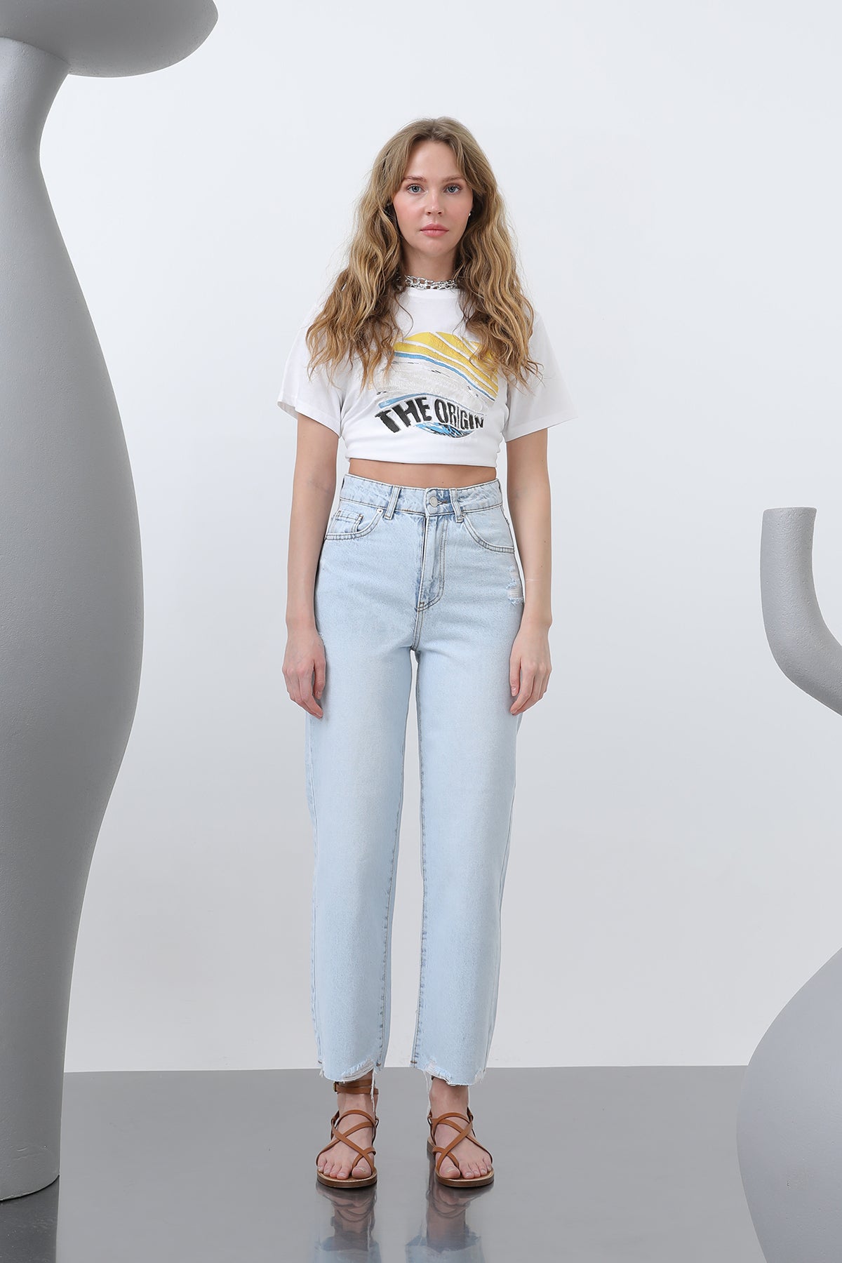 Kadın Basic Denim Pantolon -32195PNT