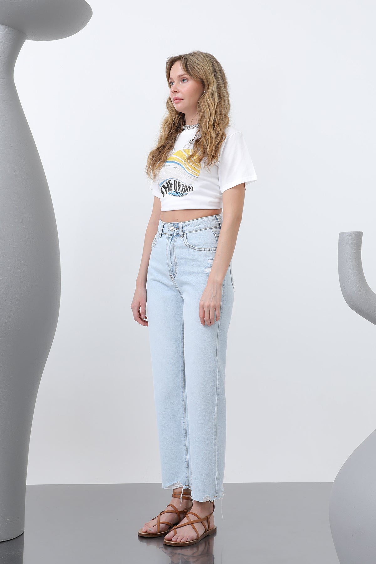Kadın Basic Denim Pantolon -32195PNT