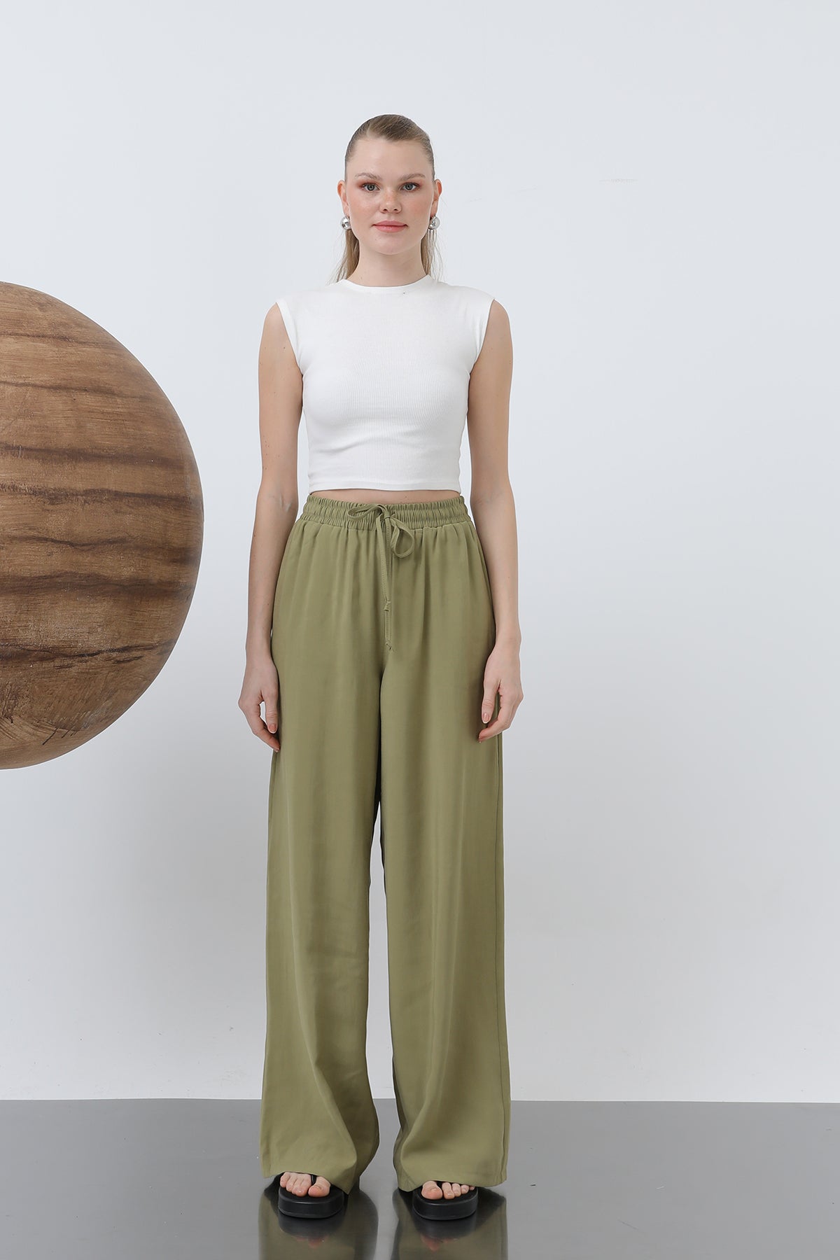 Kadın Bel Lastikli Pantolon - 32206PNT