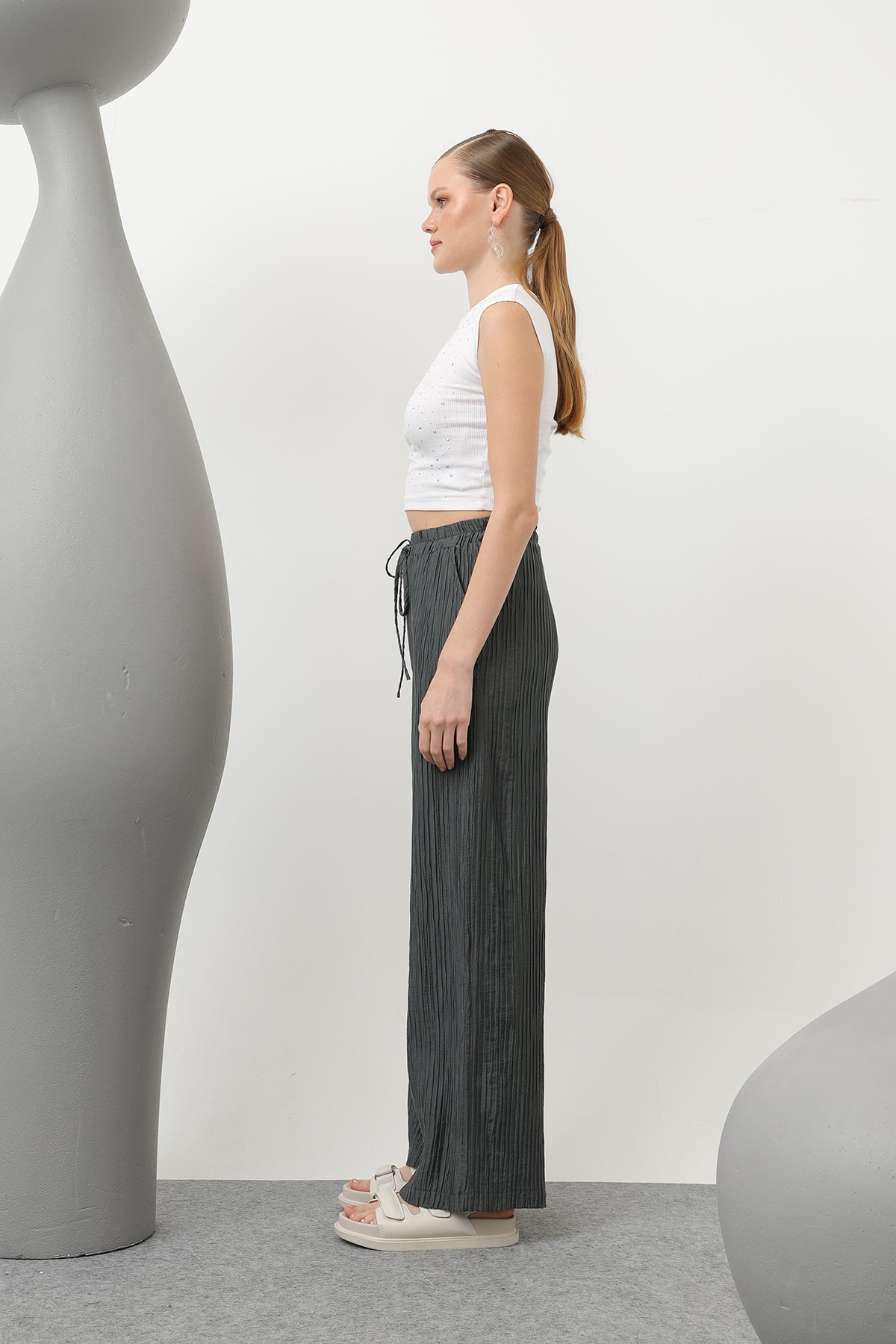 Kadın Basic Lastikli Pantolon - 32213PNT