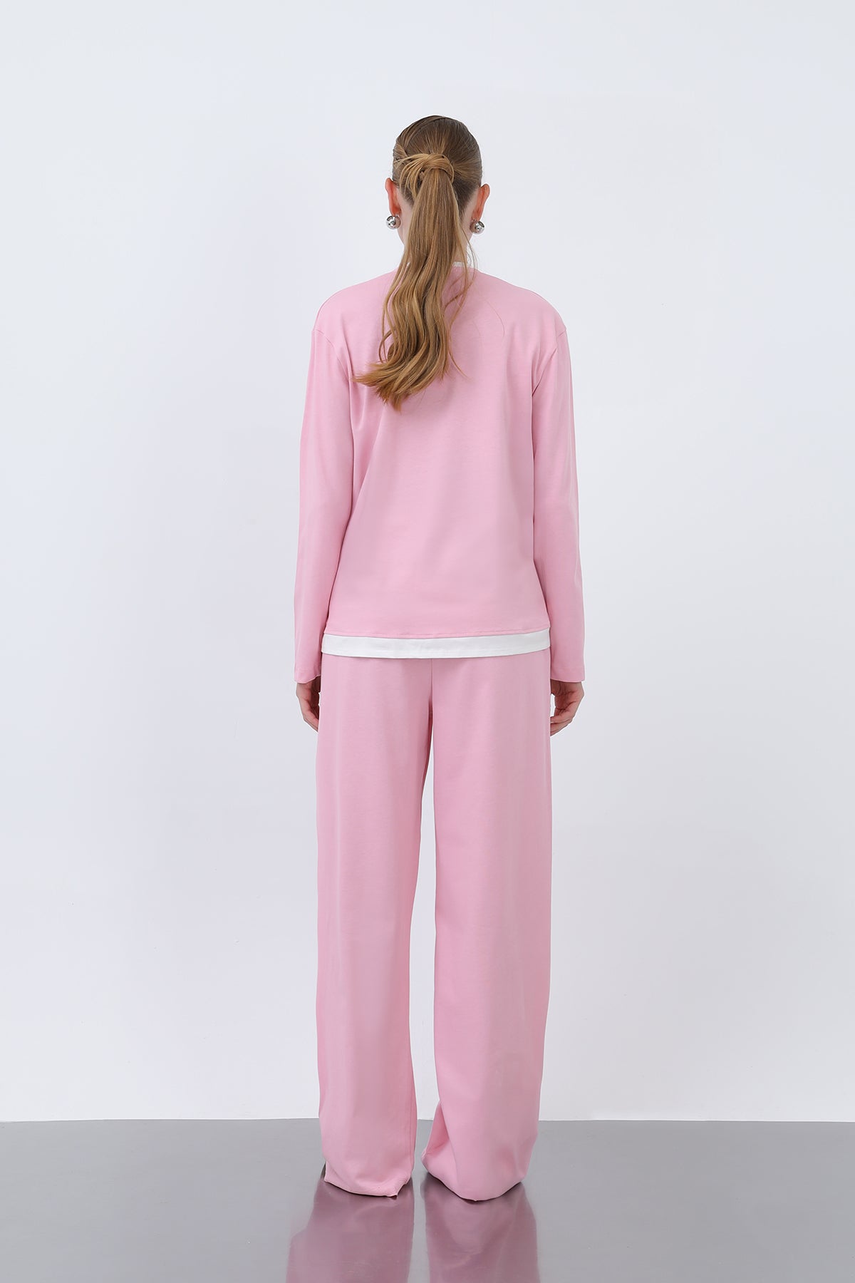Kadın Basic Garnili Sweatshirt