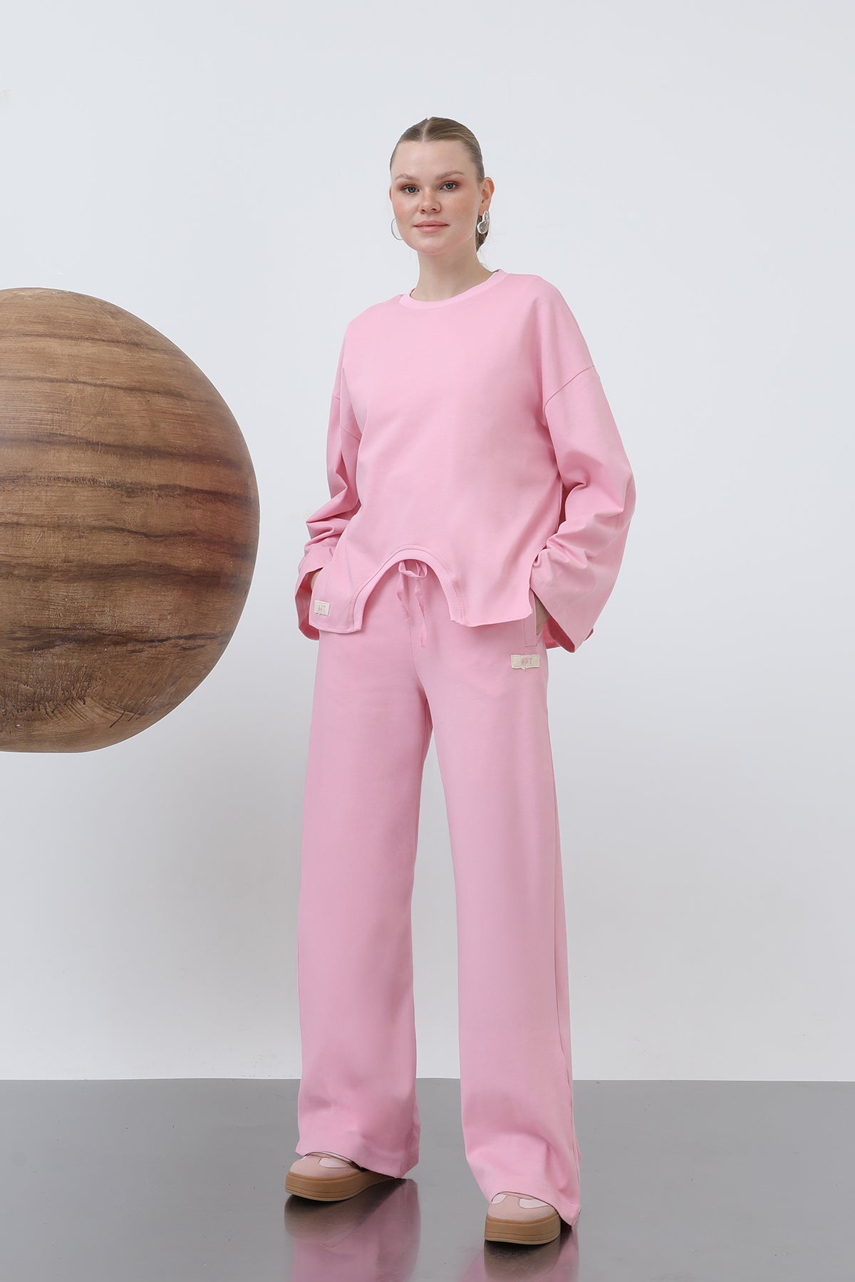 Kadın Basic Benden Bağlamalı Pantolon -32222PNT - PINK
