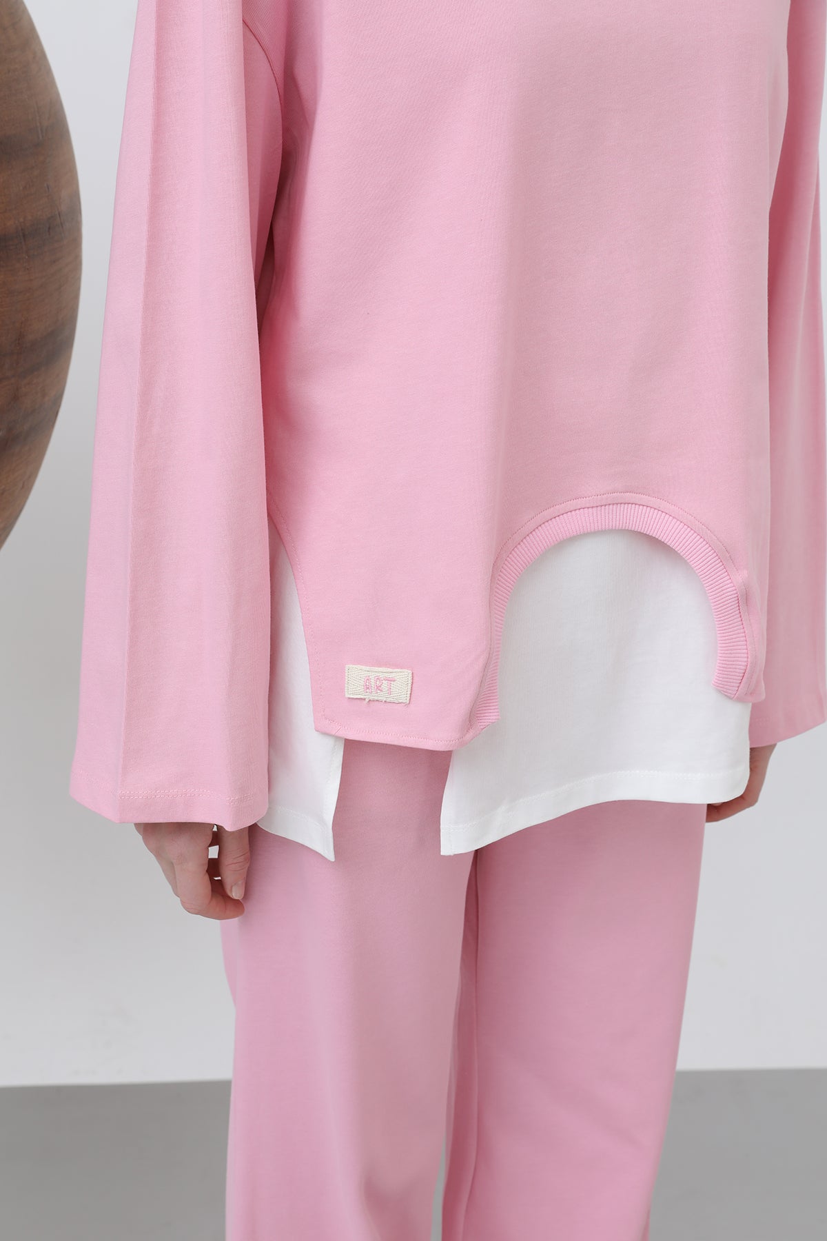 Kadın Basic Asimetrik Garnili Sweatshirt - 32223SWT