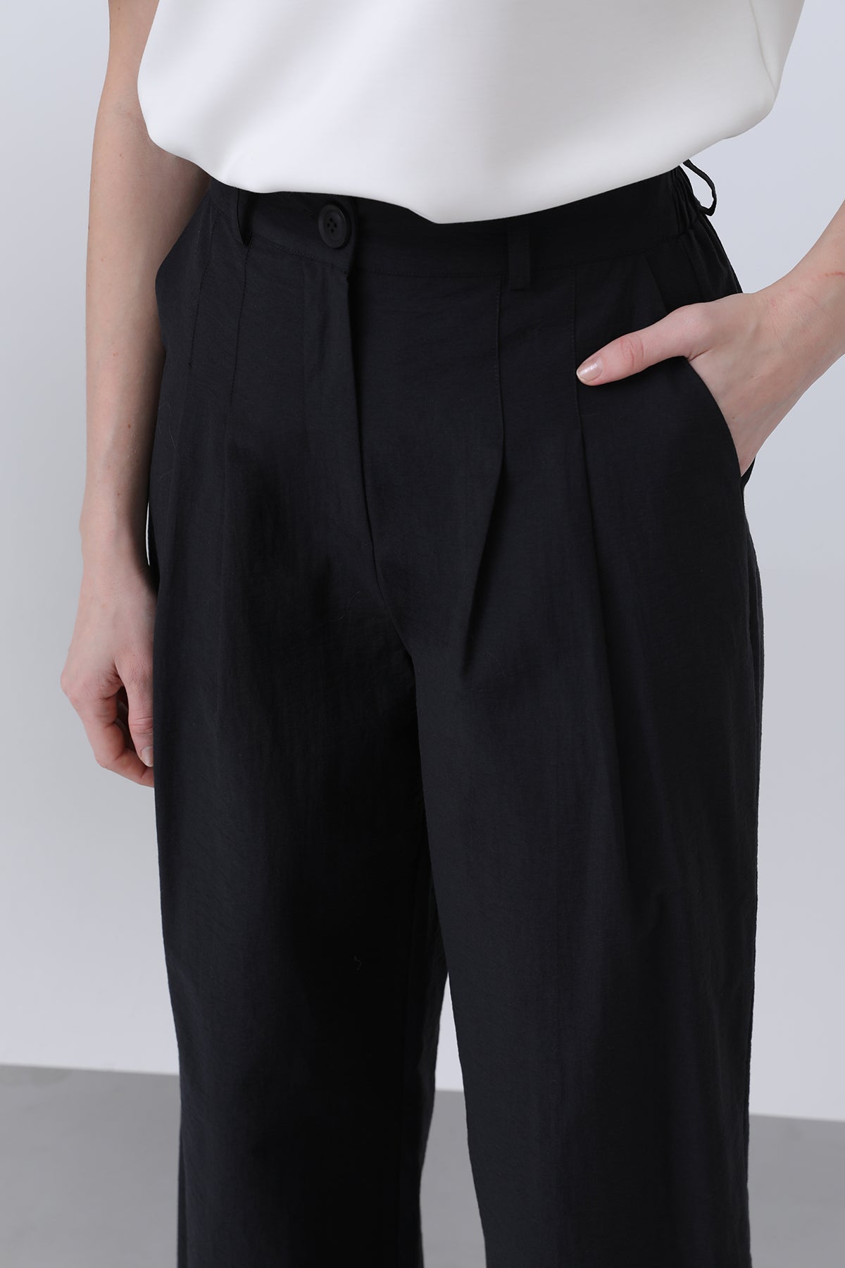 Kadın Pileli Basic Pantolon -32233PNT