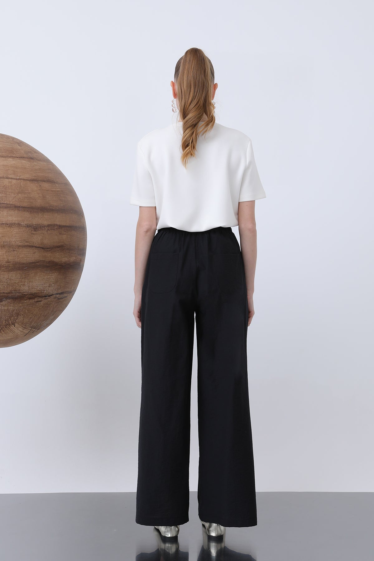 Kadın Pileli Basic Pantolon -32233PNT