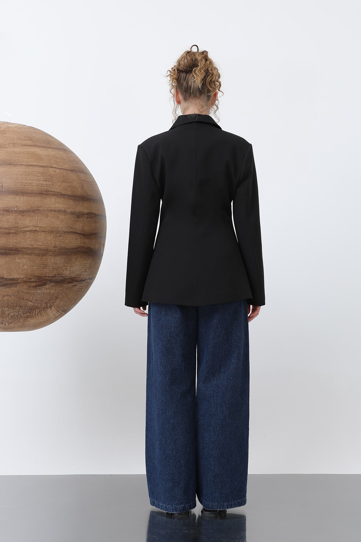 Kadın Önden Düğmeli Blazer Ceket -32245CKT