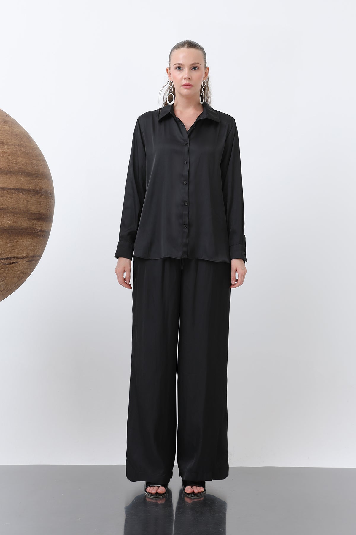 Women's Satin Shirt - 32258GML