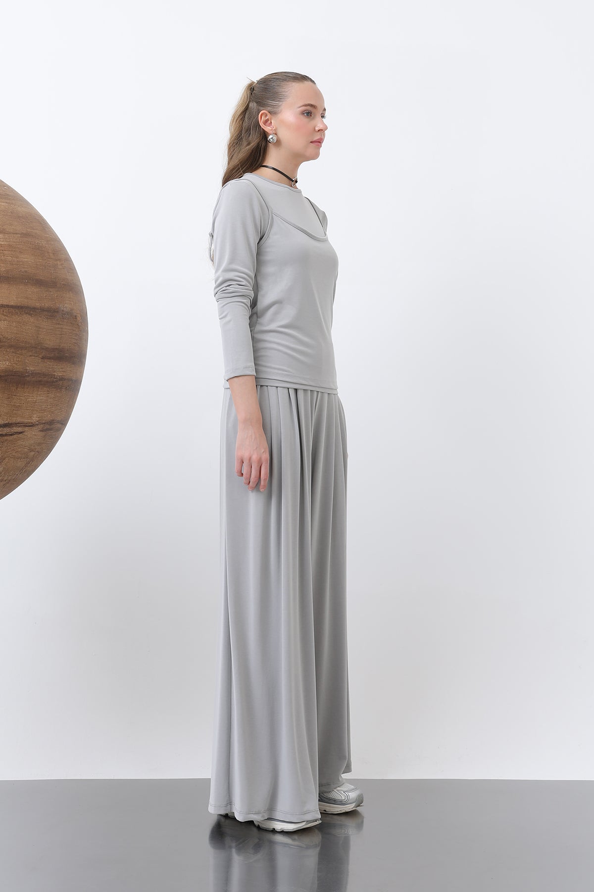 Kadın Atlet Detaylı Bluz -32262BLZ