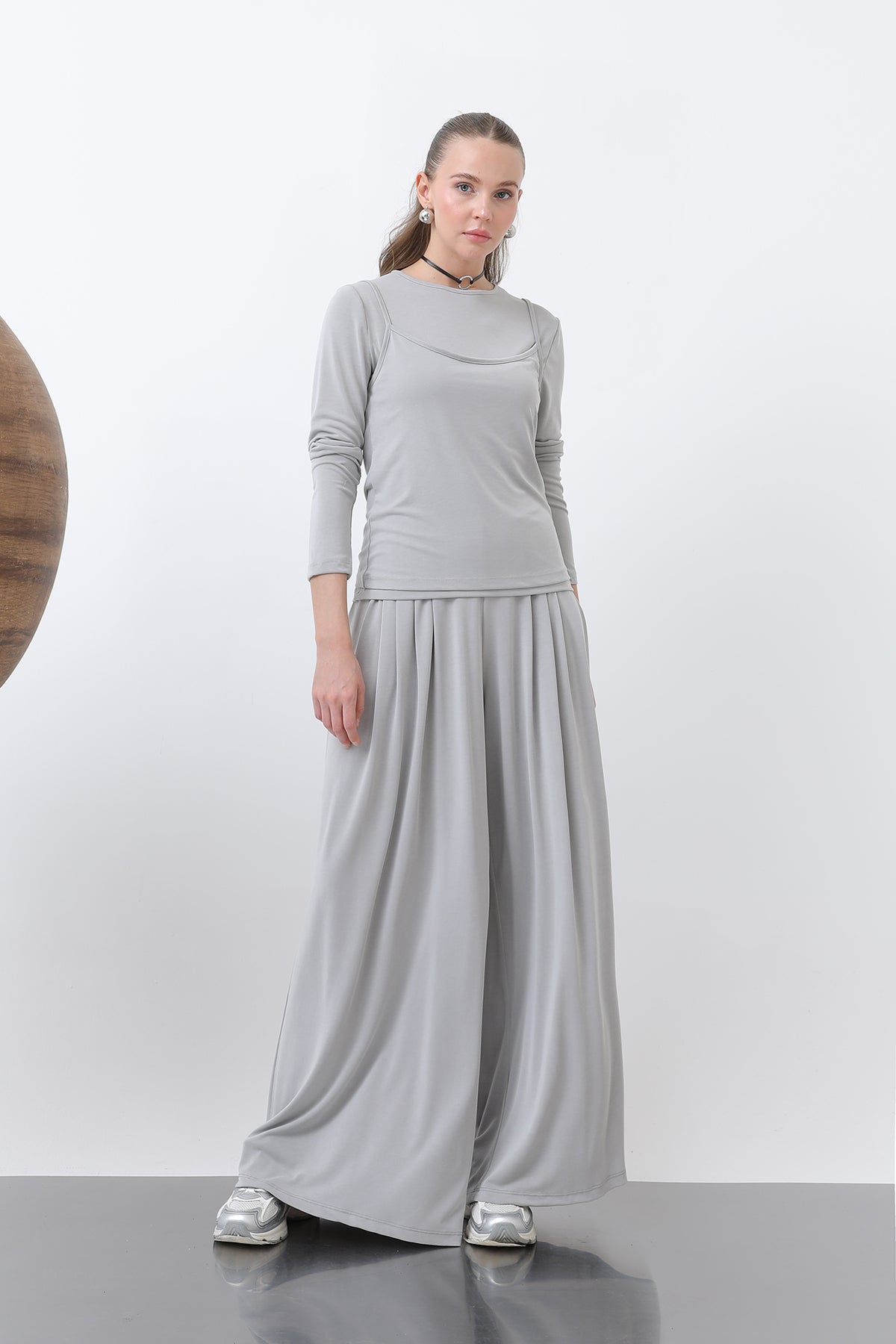 Kadın Atlet Detaylı Bluz -32262BLZ