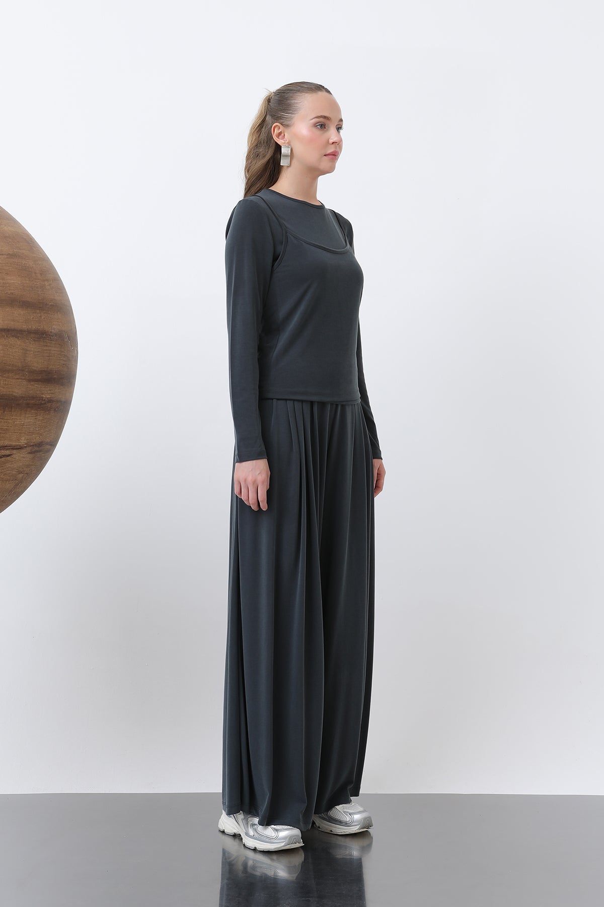 Kadın Atlet Detaylı Bluz -32262BLZ