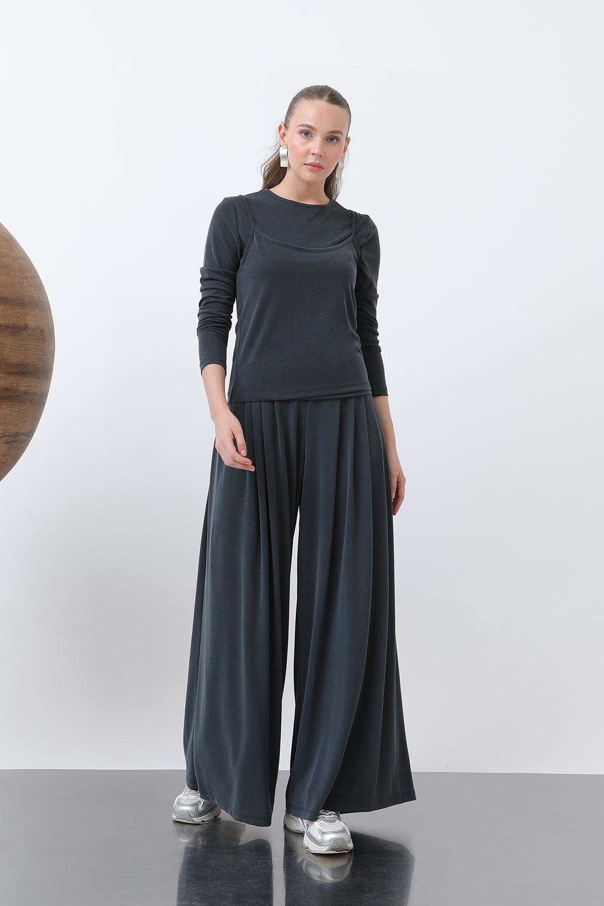 Kadın Atlet Detaylı Bluz -32262BLZ