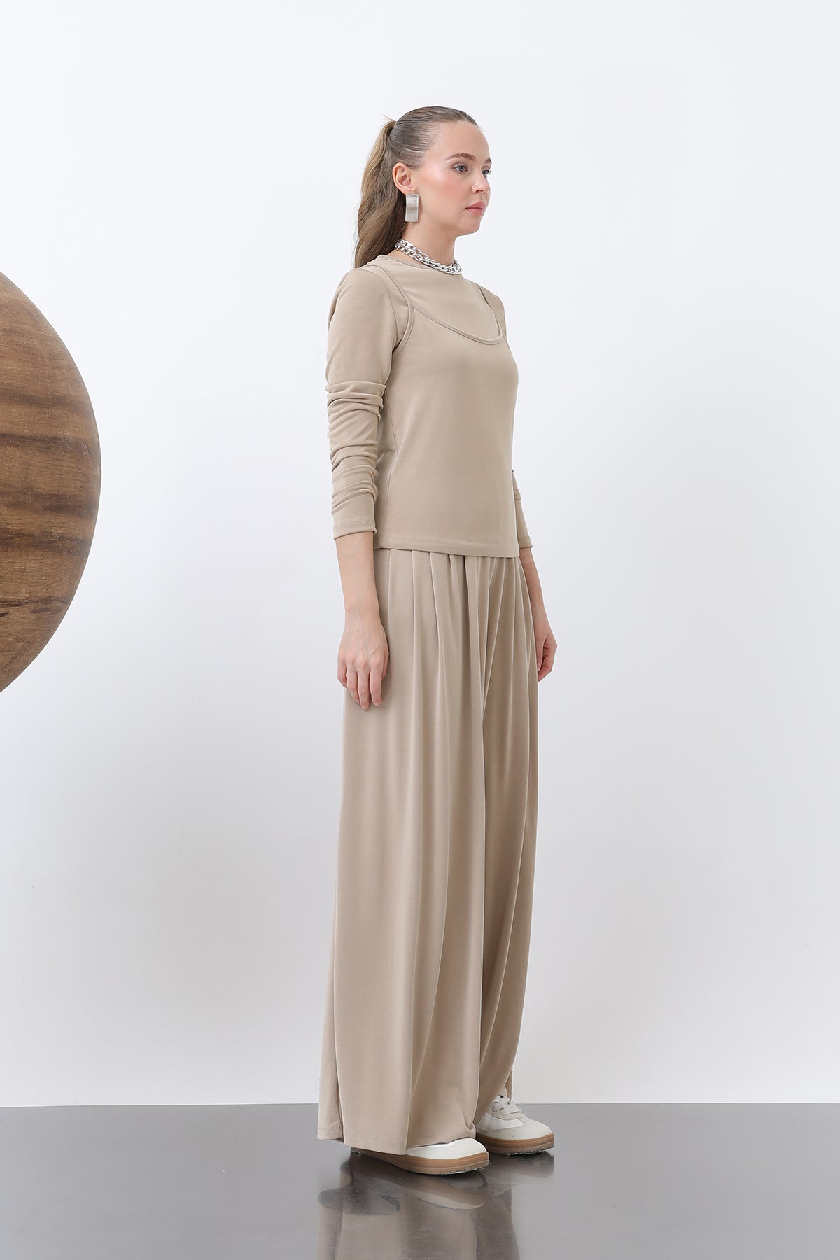 Kadın Atlet Detaylı Bluz -32262BLZ