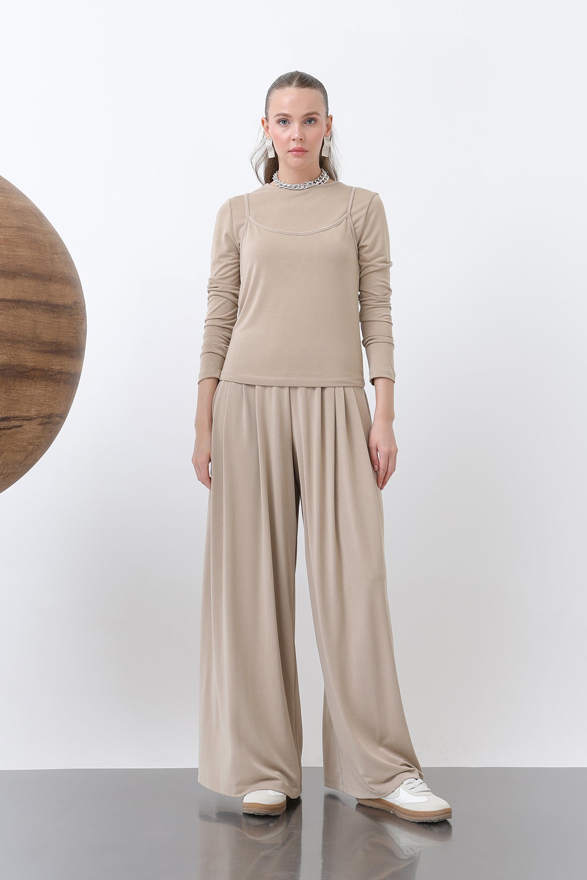 Kadın Atlet Detaylı Bluz -32262BLZ