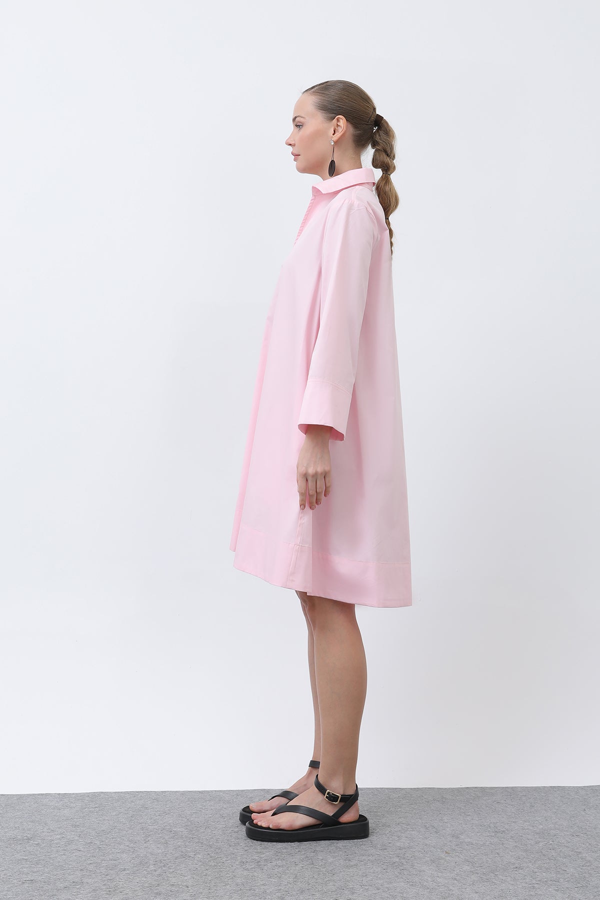 Kadın Poplin Mini Elbise -32274ELB