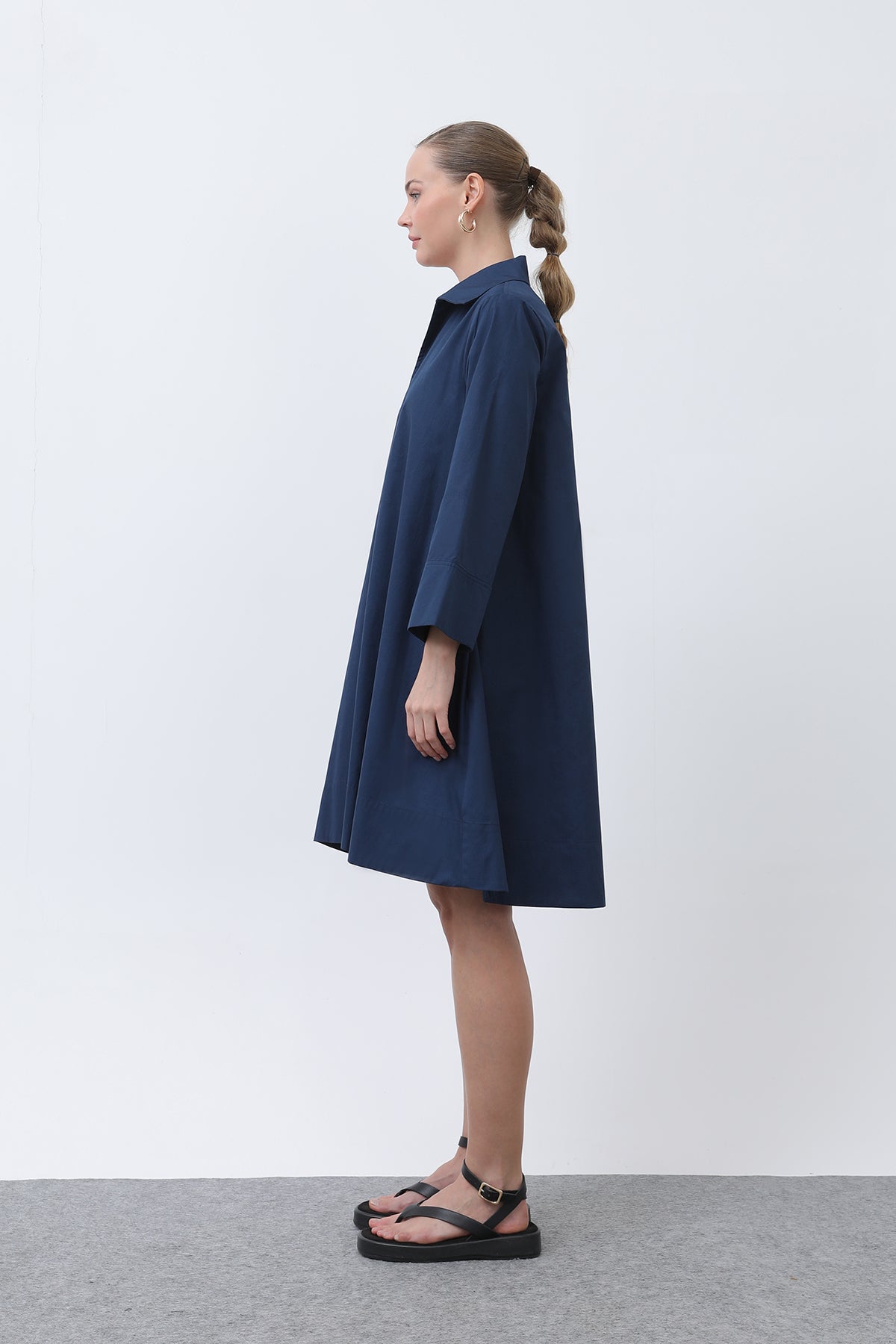 Kadın Poplin Mini Elbise -32274ELB