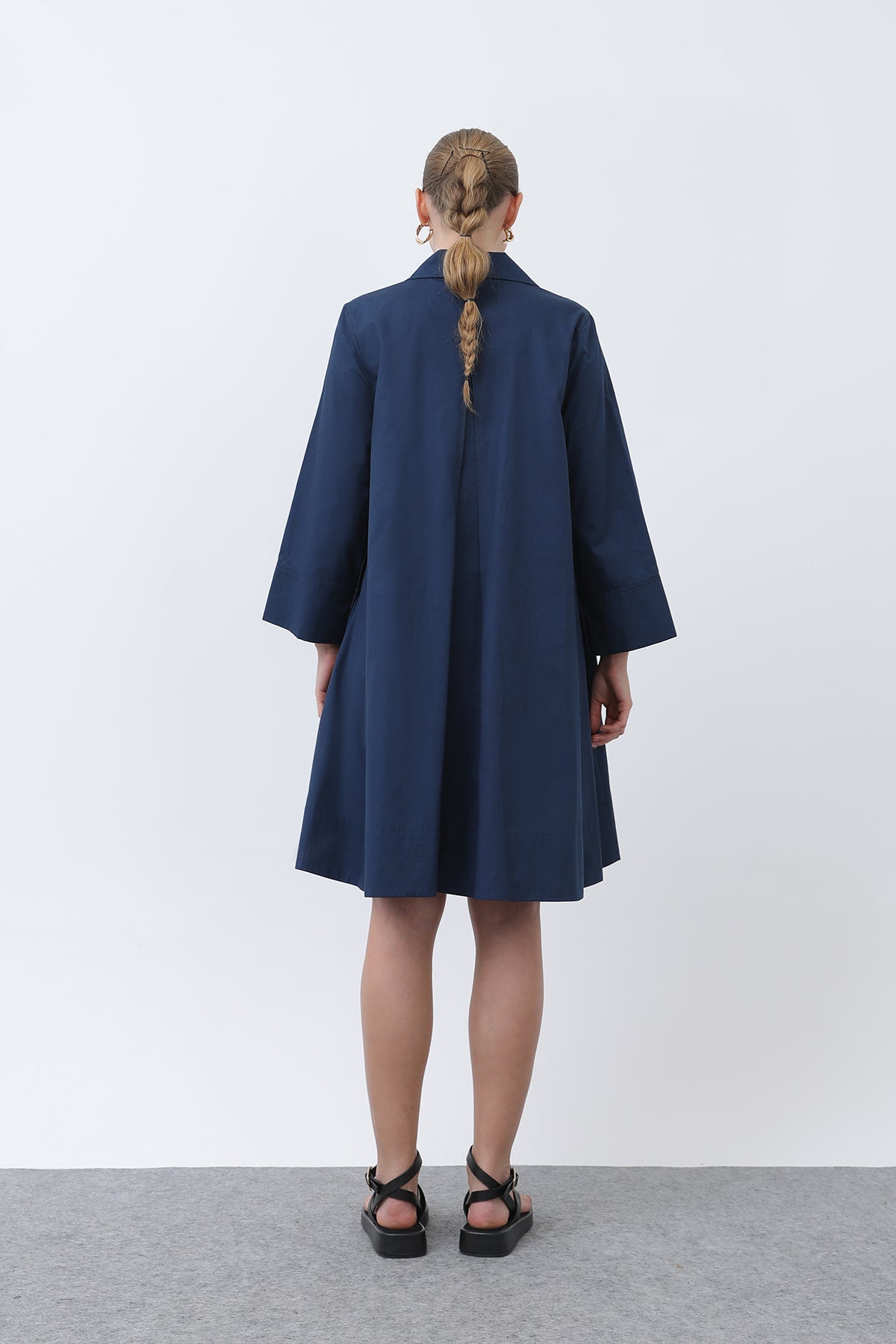 Kadın Poplin Mini Elbise -32274ELB