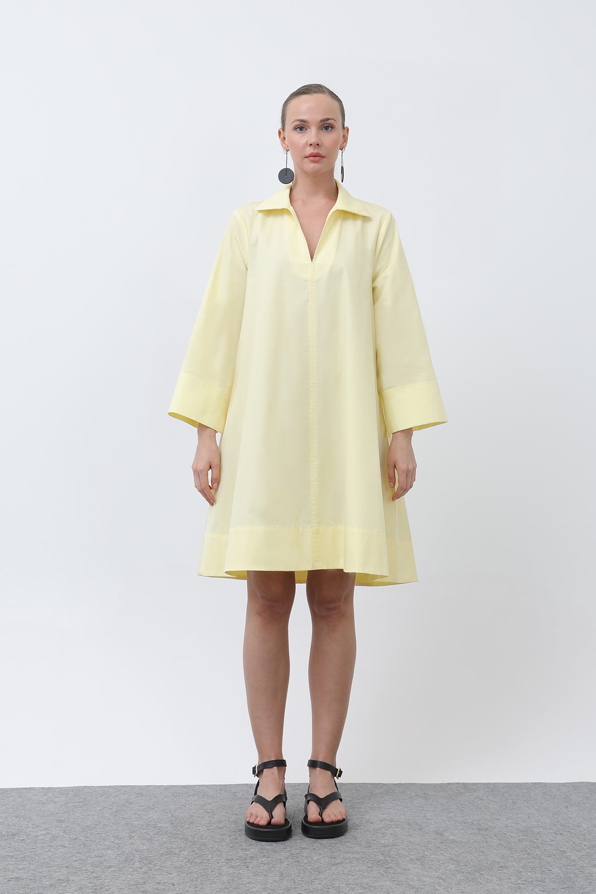 Kadın Poplin Mini Elbise -32274ELB