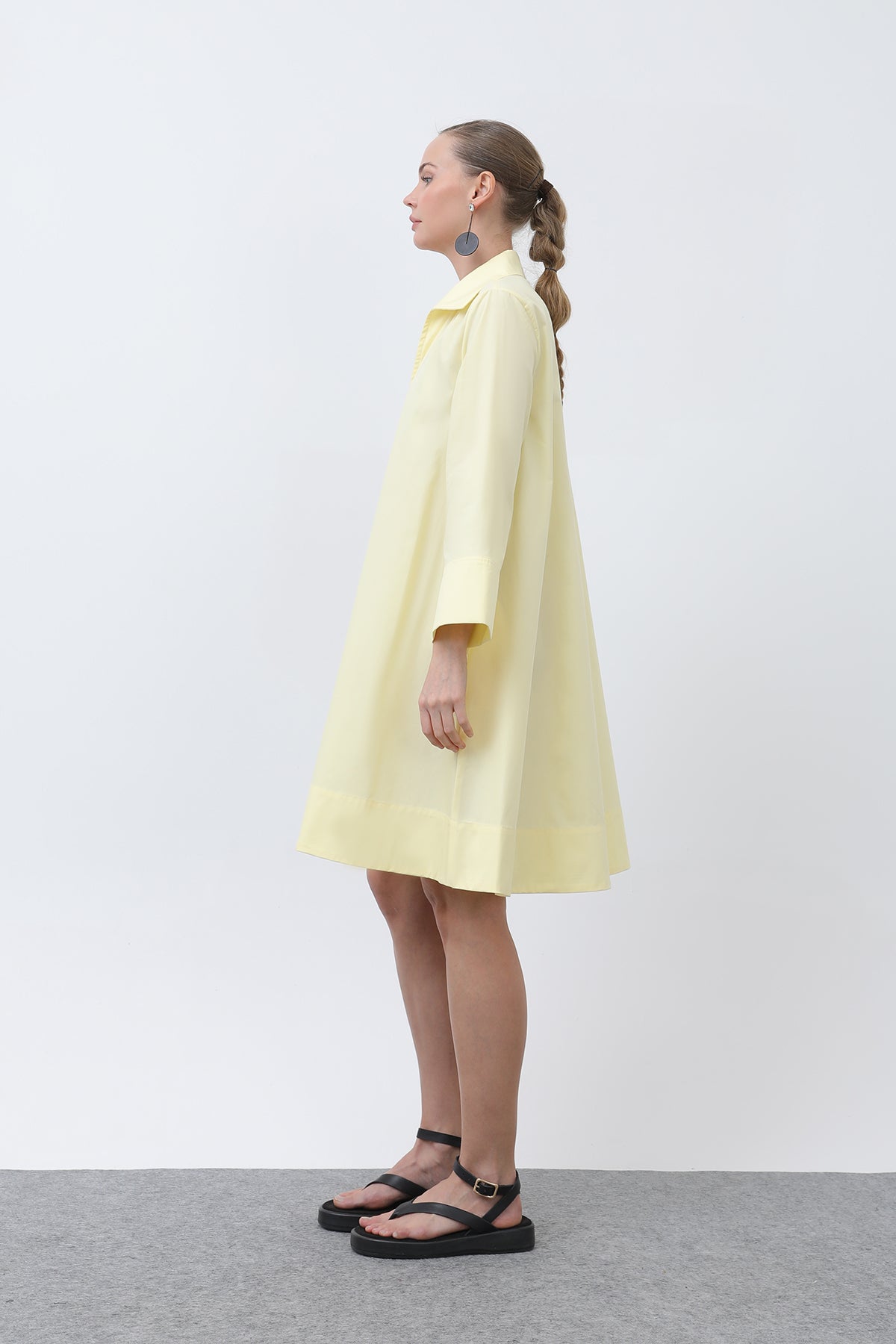 Kadın Poplin Mini Elbise -32274ELB