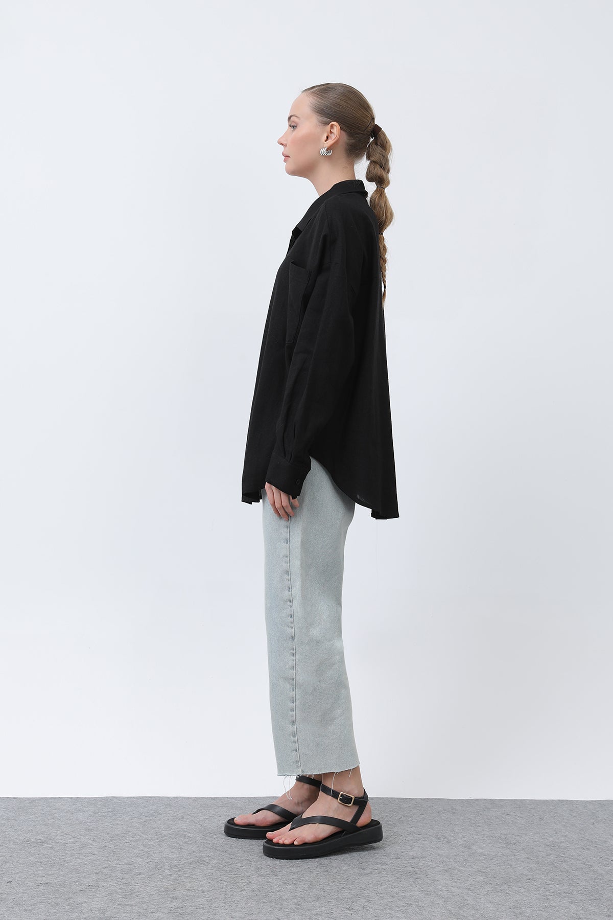 Women's Basic Linen Shirt - 32307GML