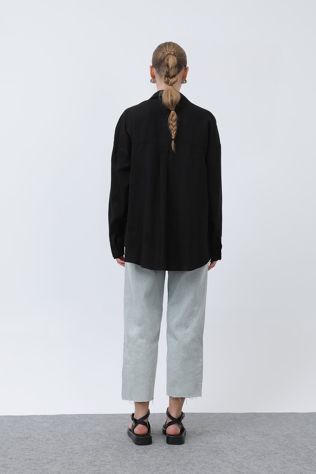 Women's Basic Linen Shirt - 32307GML