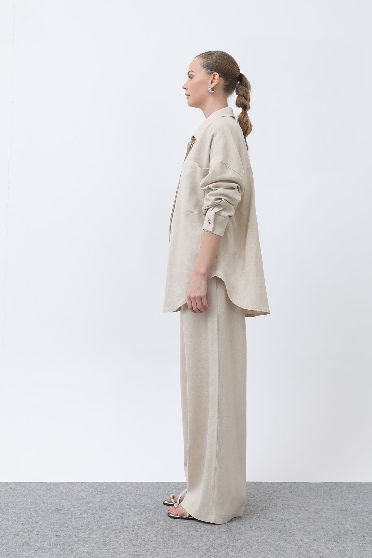 Women's Basic Linen Shirt - 32307GML