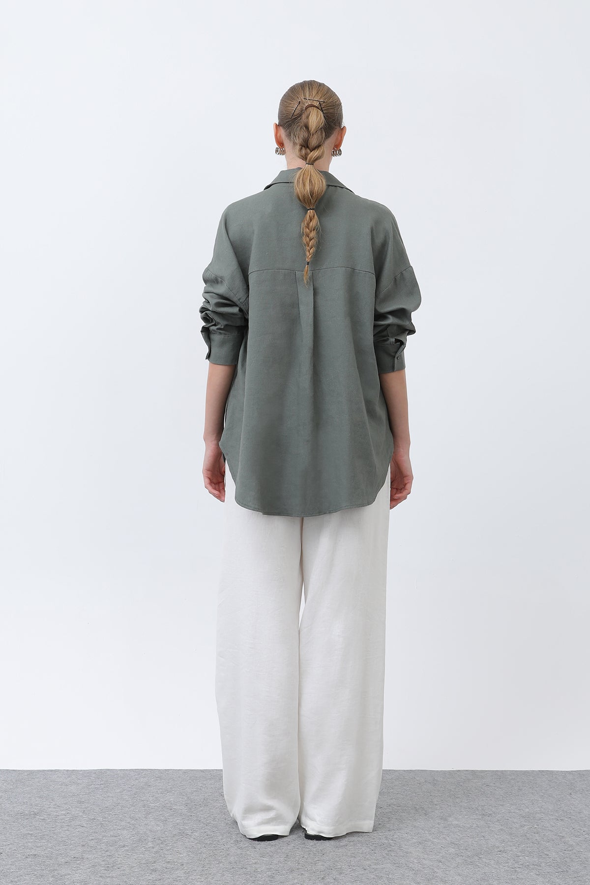 Women's Basic Linen Shirt - 32307GML