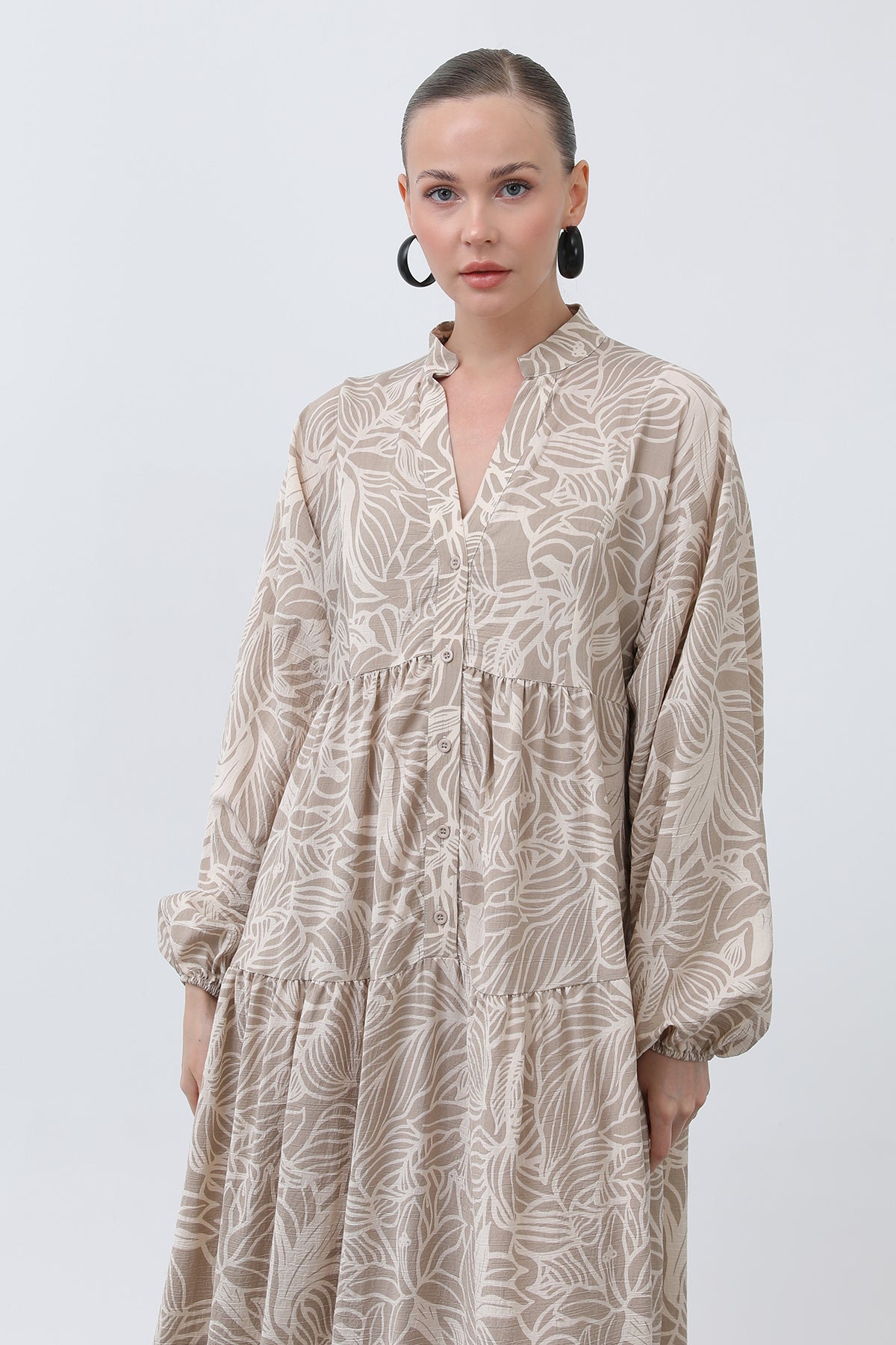 Kadın Desenli Elbise - 32311ELB