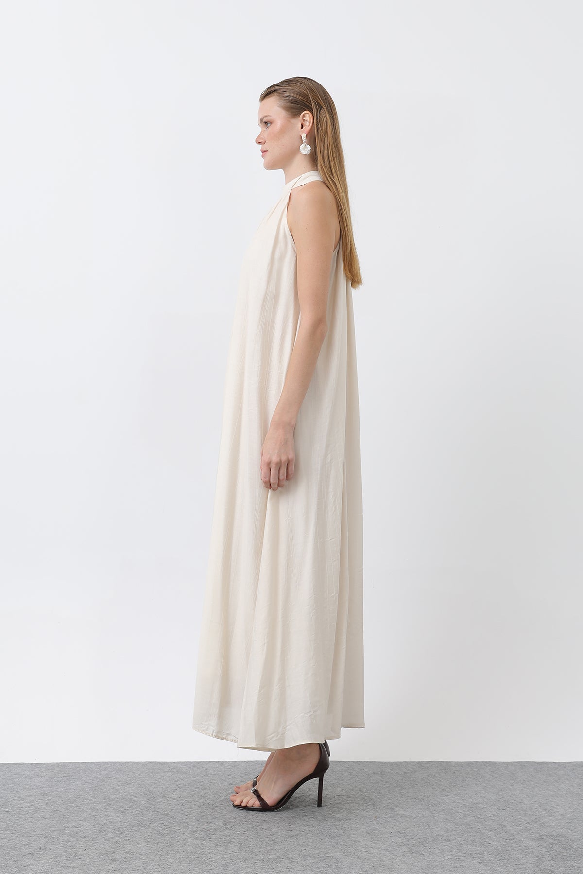 Kadın Halter Yaka Elbise - 32322ELB