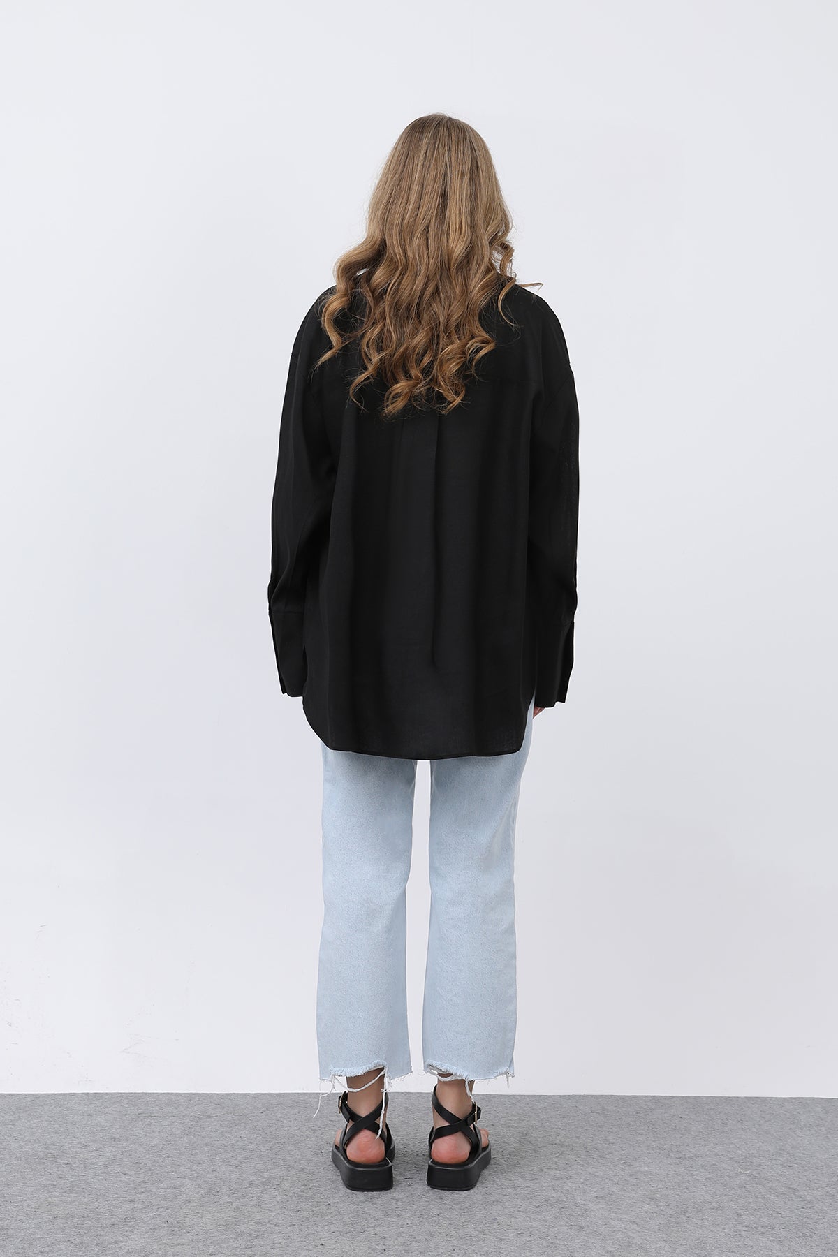 Women's Basic Linen Shirt - 32328GML